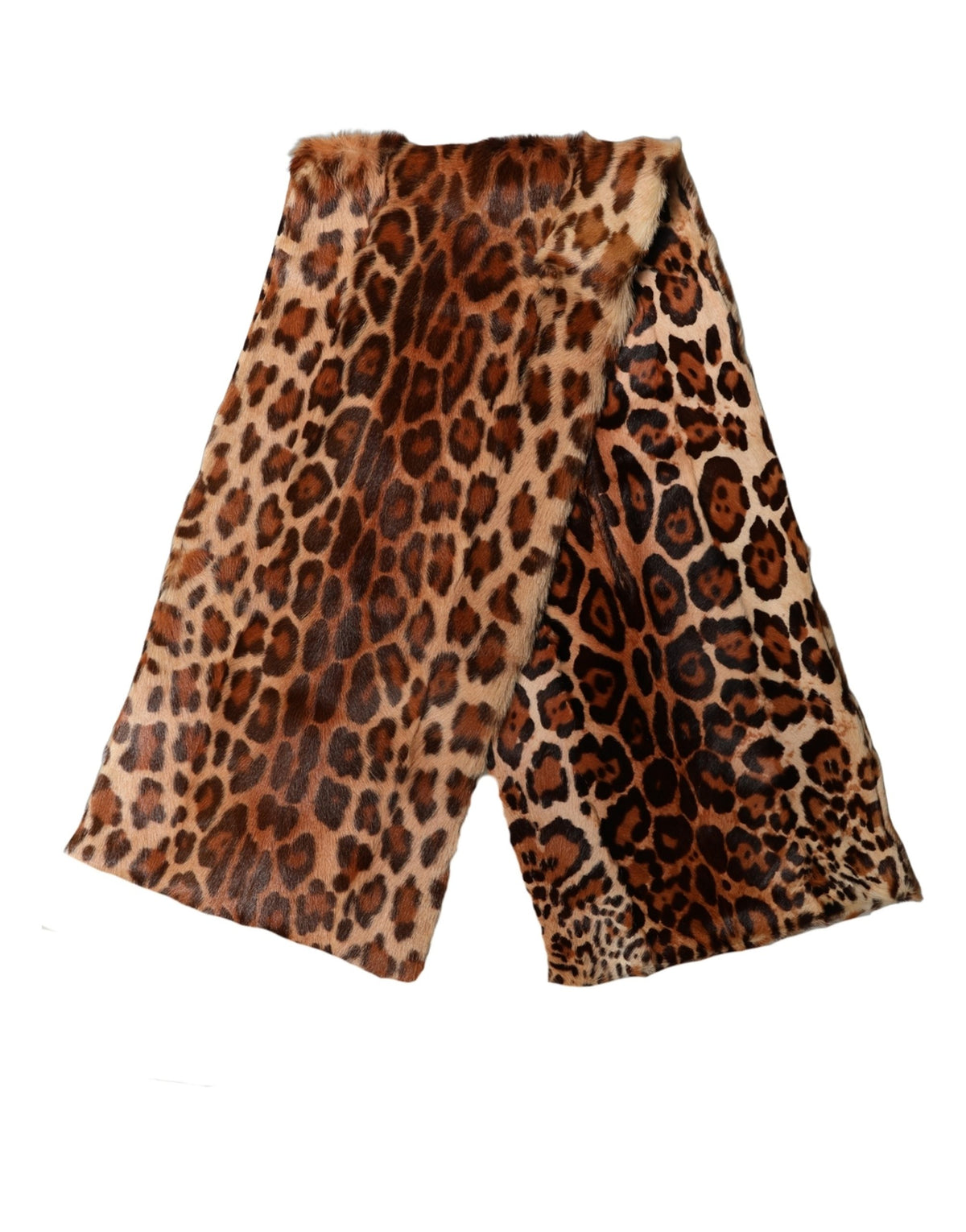 Dolce & Gabbana Brown Leopard Goat Hair Shawl Scarf - Luxury Elegance