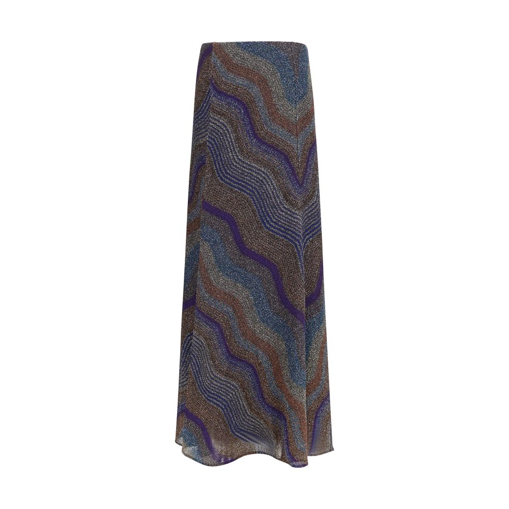 Elevate your elegance with the Missoni Multicolor Viscose Long Skirt, a masterpiece of fluid design and sequined allure, perfect for unforgettable evenings.