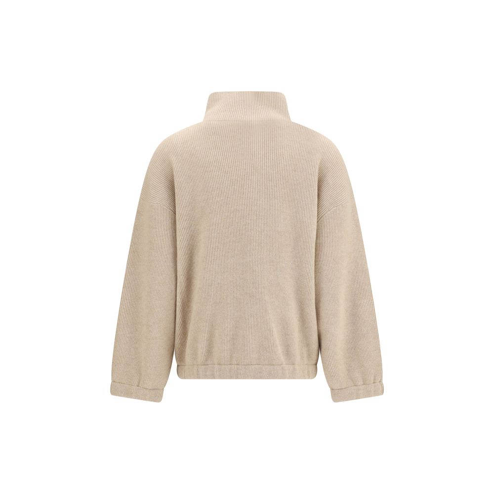 Brunello Cucinelli Beige Cashmere Sweatshirt - Timeless Luxury