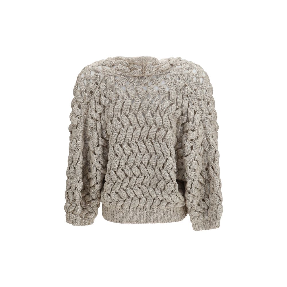 Brunello Cucinelli Beige Silk Cardigan - Exquisite Luxury Elegance