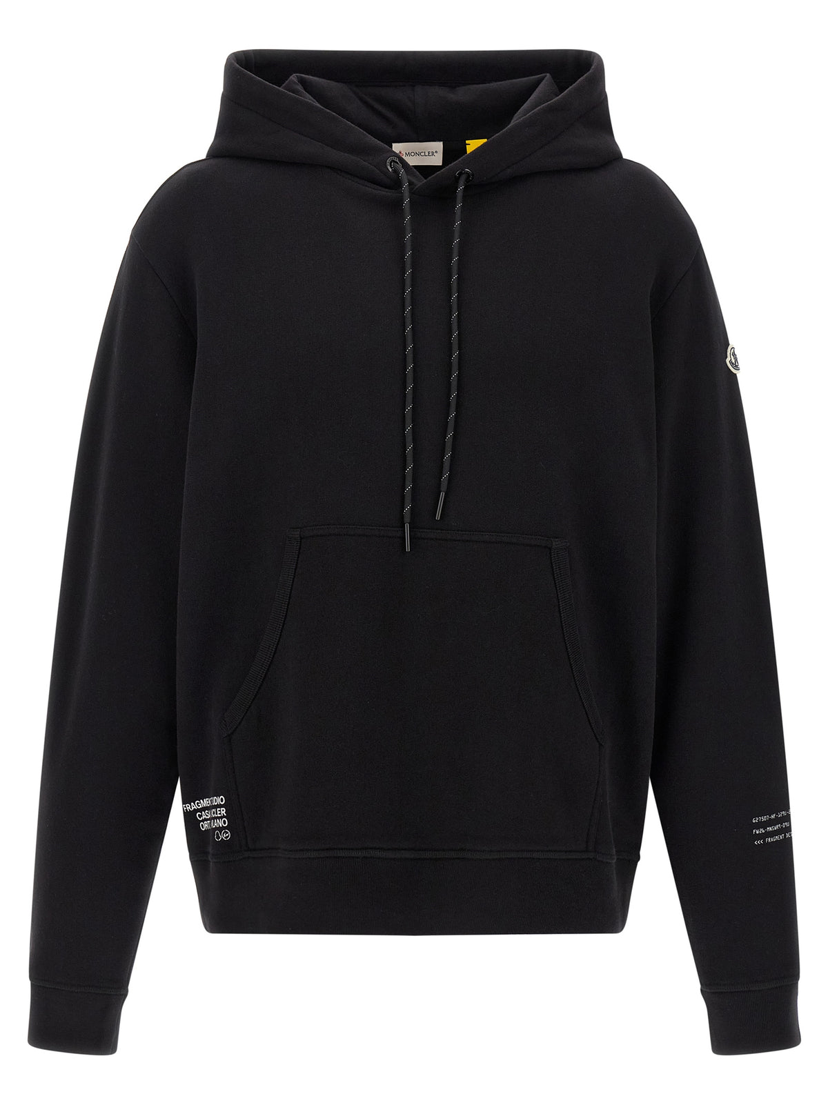 Elevate your wardrobe with the Moncler Genius Black Cotton Sweatshirt, a luxurious blend of comfort and avant-garde design, perfect for discerning individuals.