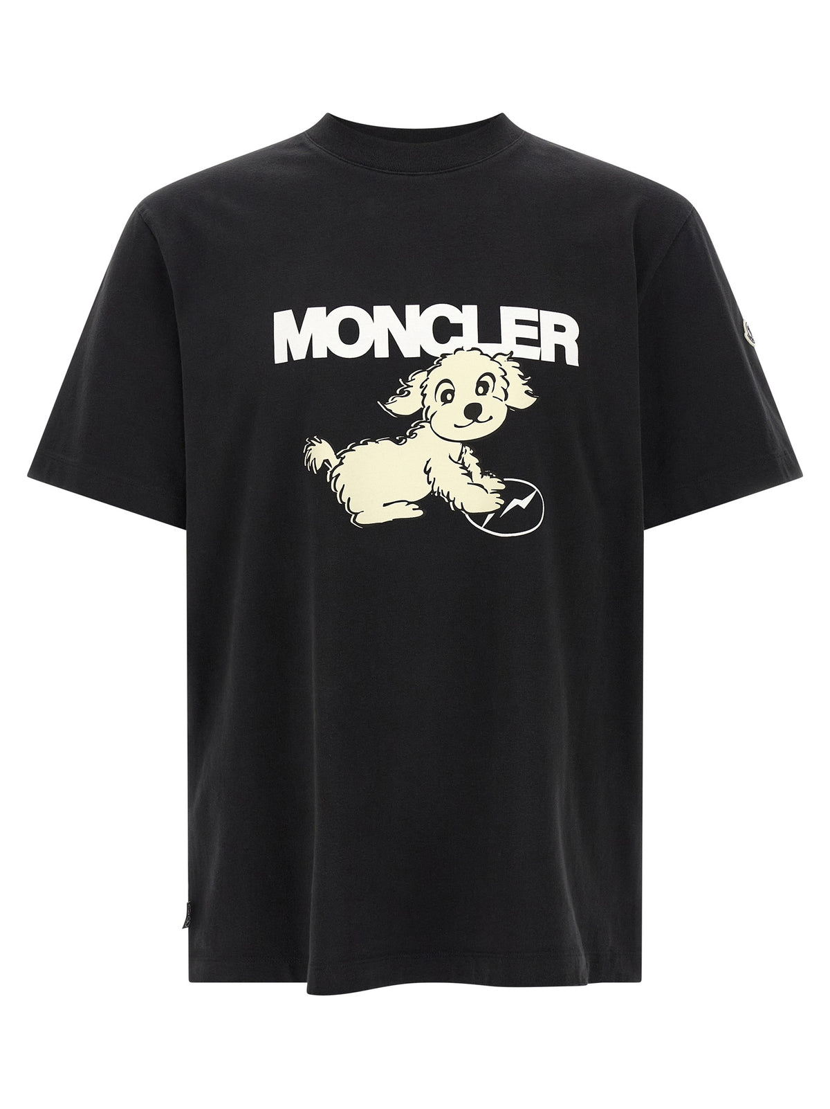 Experience the allure of Moncler Genius with this Black Cotton T-Shirt, a luxurious blend of relaxed elegance and avant-garde design, perfect for the discerning individual.
