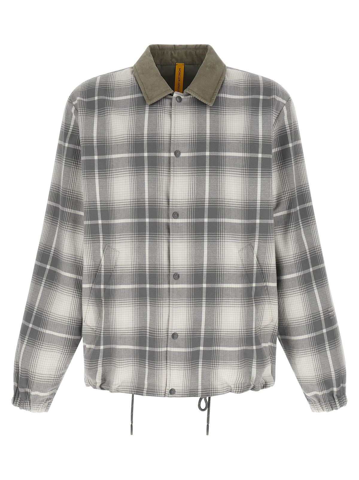 Elevate your style with the MONCLER GENIUS Gray Cotton Full-Length Jacket, a masterpiece of luxury and versatility, crafted for the discerning individual who embraces sophistication.