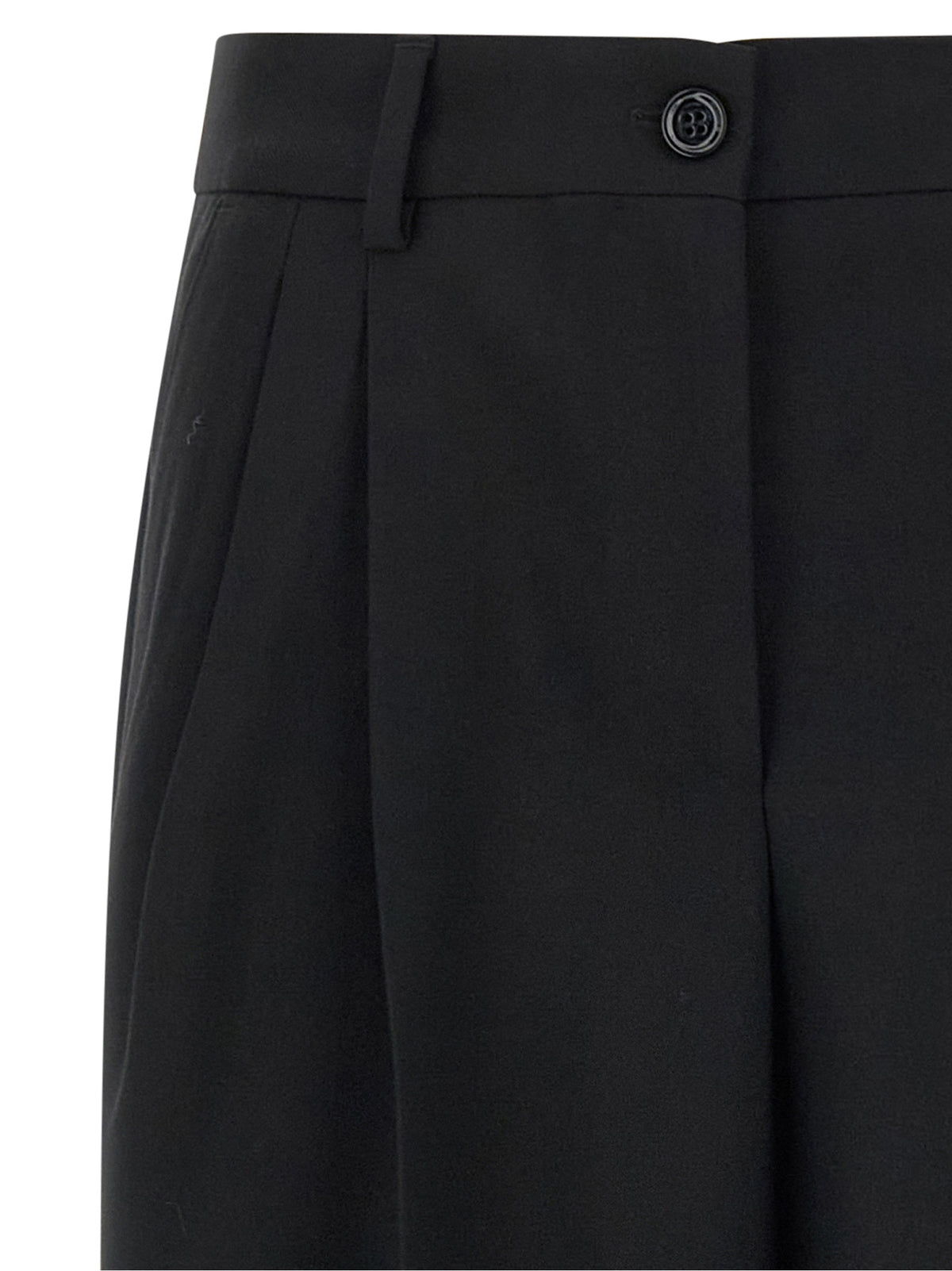 Dolce & Gabbana Black Virgin Wool Dress Pants for Timeless Elegance