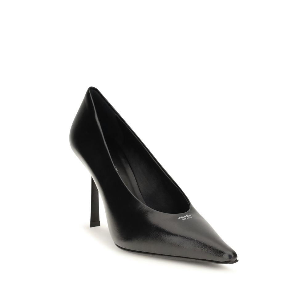 Prada Black Goatskin High Heel Pumps - Luxury Elegance Redefined