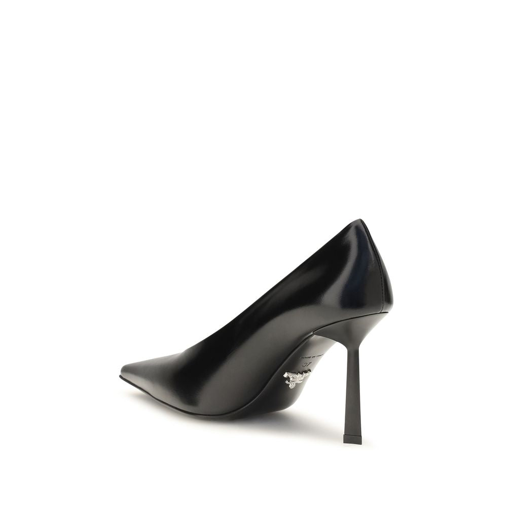 Prada Black Goatskin High Heel Pumps - Timeless Luxury Elegance