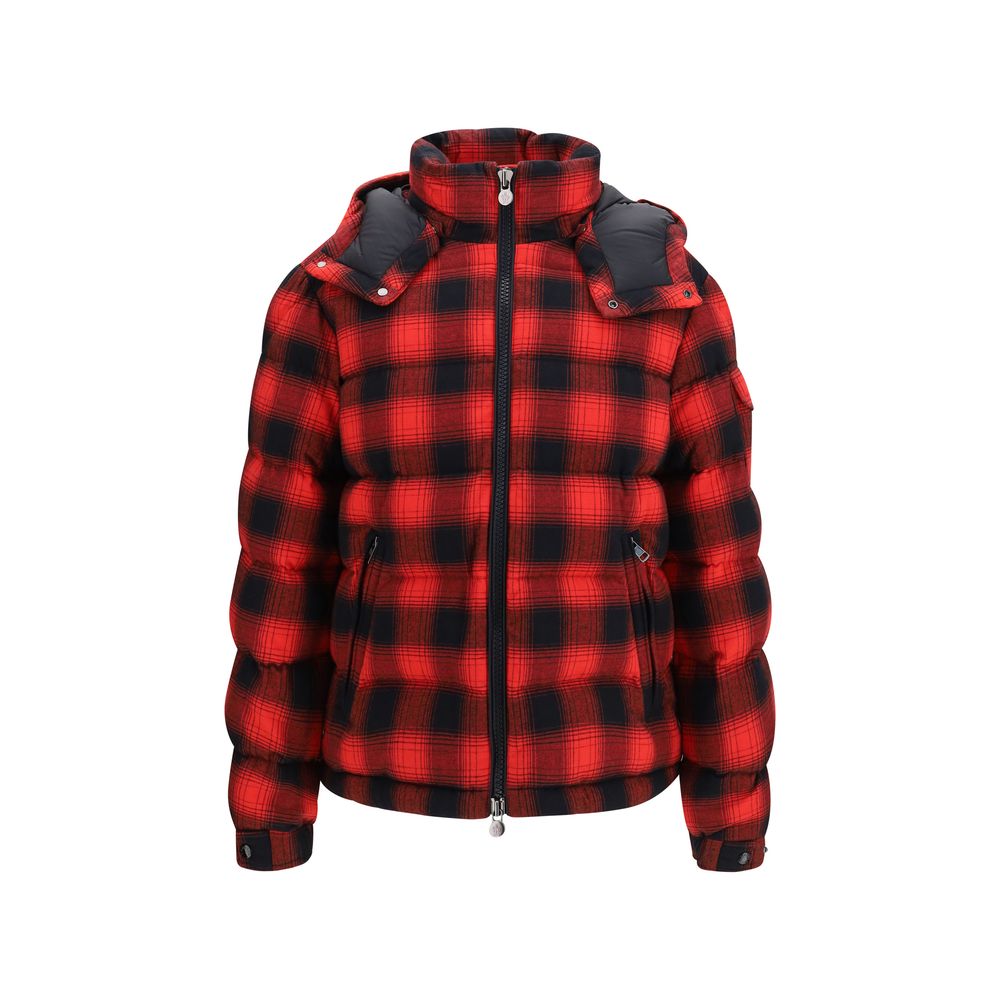 Discover the Moncler Red Cotton Full-Length Jacket, a masterpiece of craftsmanship and luxury, designed for those who command attention and embrace elegance.