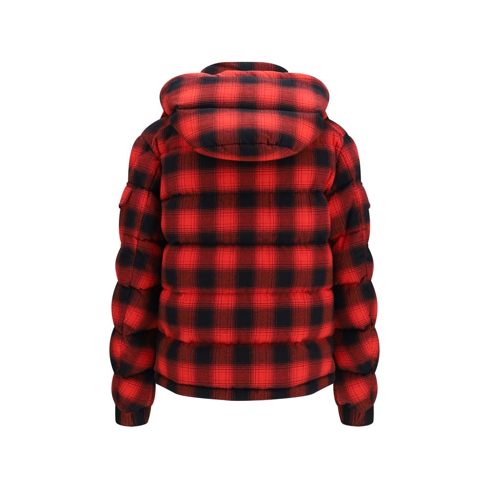 Indulge in the Moncler Red Cotton Full-Length Jacket, a masterpiece of luxury and craftsmanship, blending warmth and elegance for the discerning individual.