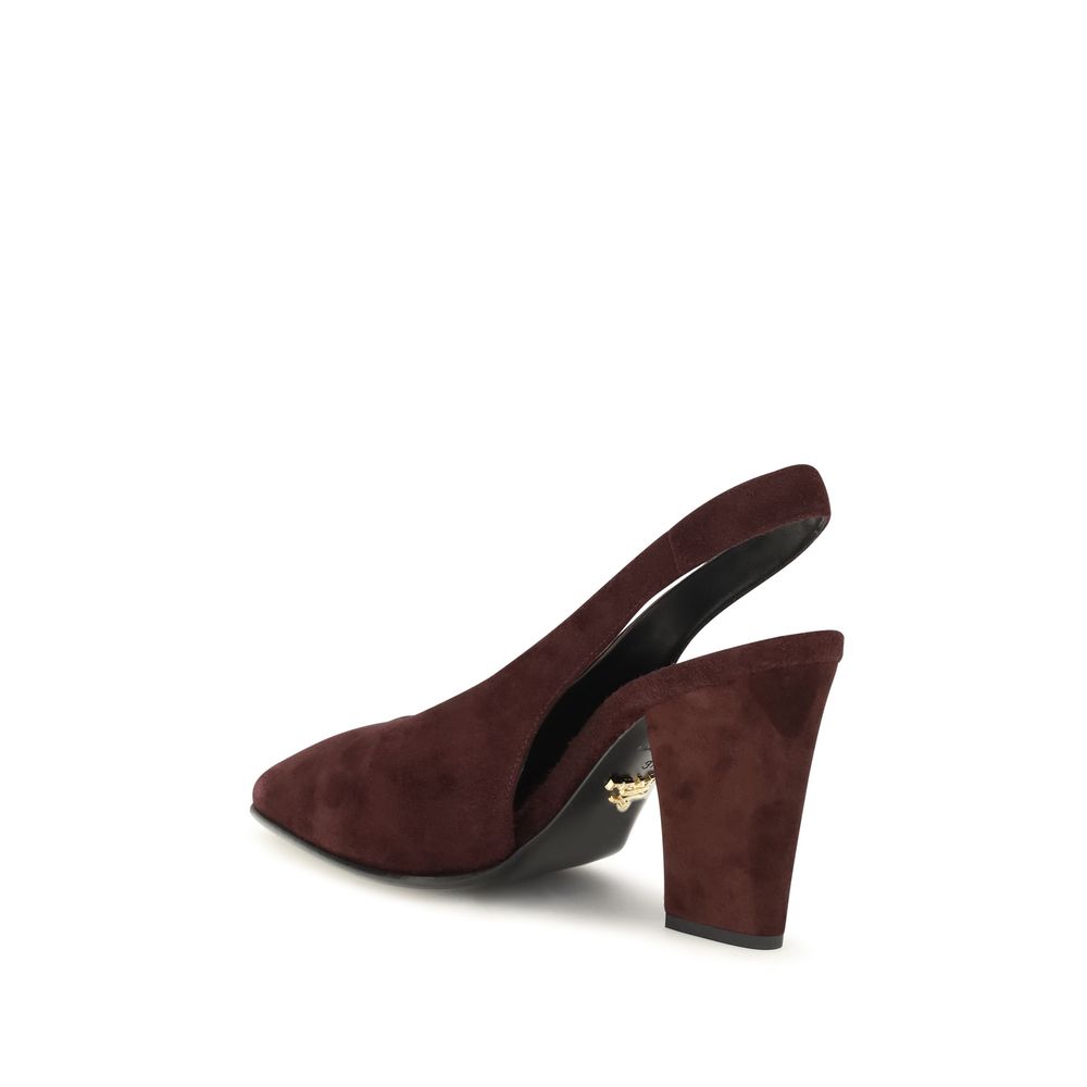 Indulge in the Prada Bordeaux Calf Leather Bos Taurus High Heel Pumps, where exquisite craftsmanship meets timeless elegance, perfect for any sophisticated occasion.