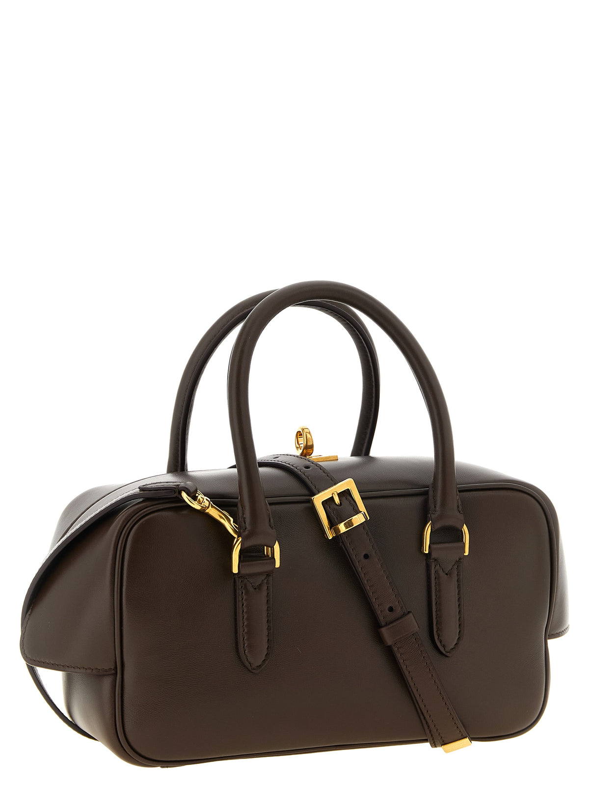 Elevate your style with the Balenciaga Brown Lamb Leather Handbag from the Bowling Le 7 collection, where exquisite craftsmanship meets timeless luxury for the discerning individual.