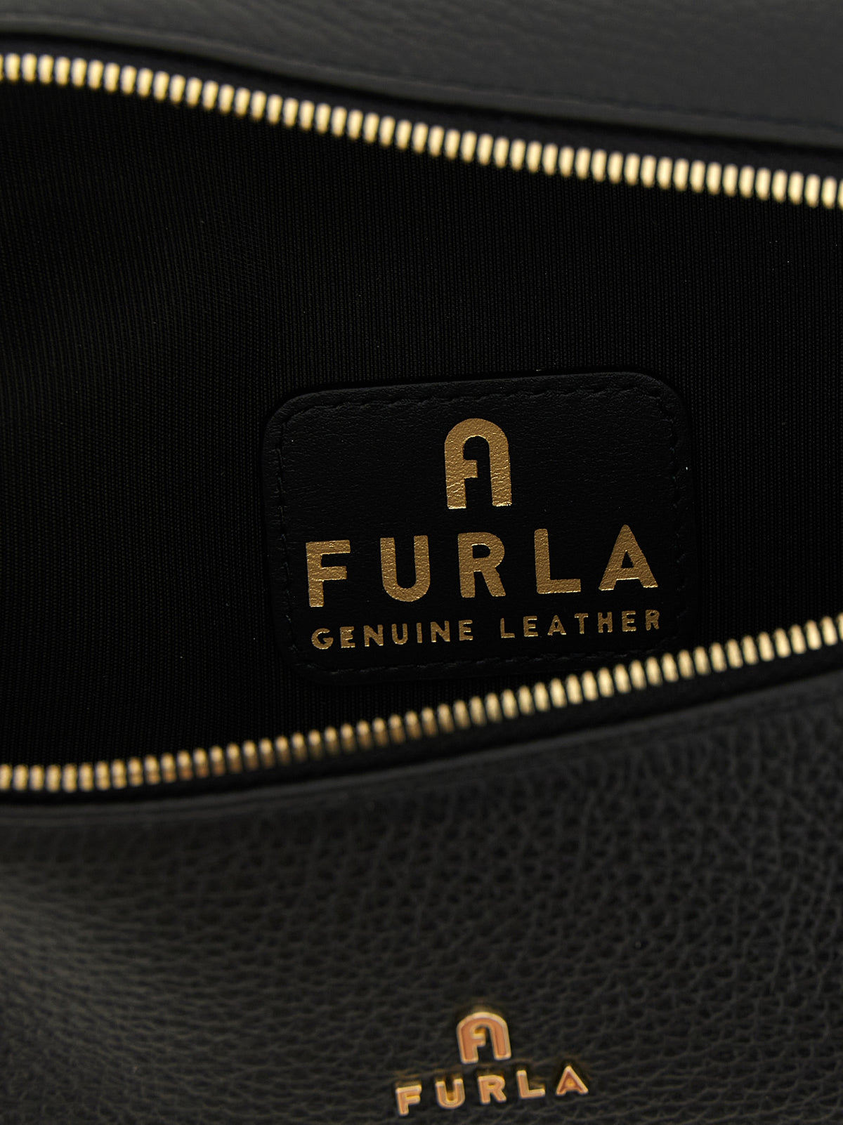 Furla Camelia Mini Handbag - Luxurious Black Leather Elegance