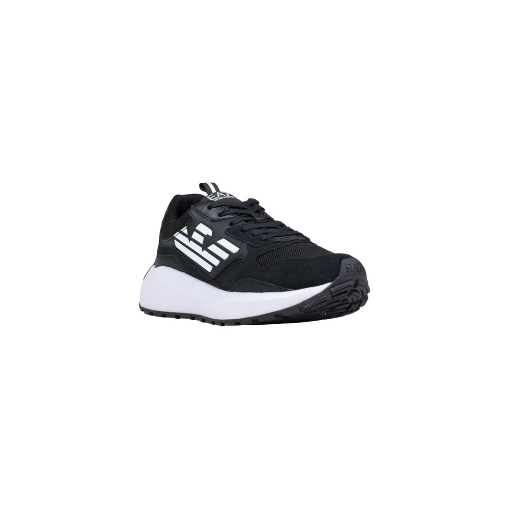 Elevate your style with EA7 Emporio Armani's Black and White Athletic Sneakers, where contemporary design meets unparalleled comfort for the discerning individual.