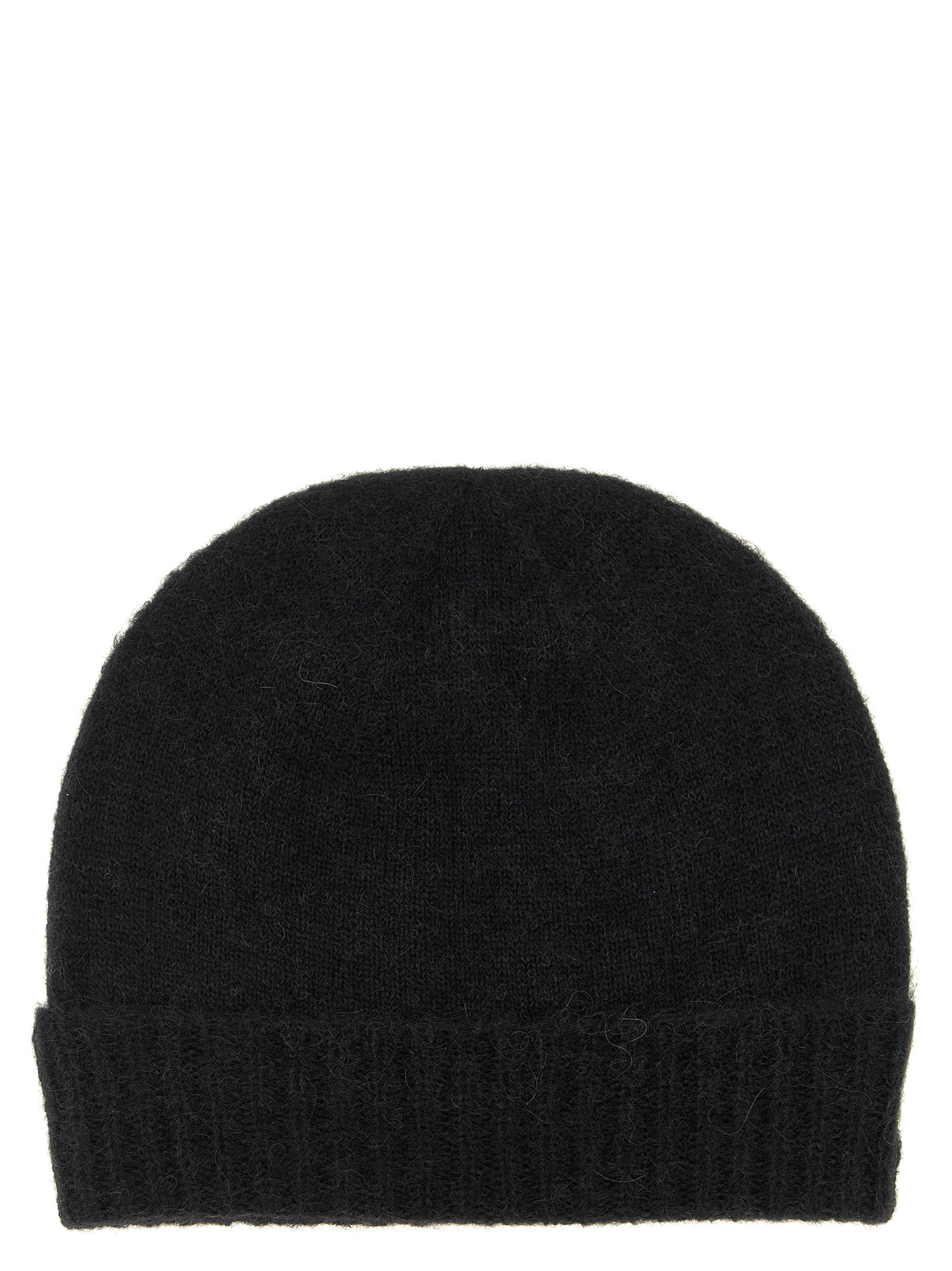 Indulge in the exquisite Vivienne Westwood Black Wool Beanie, crafted from a luxurious alpaca and mohair blend, embodying timeless elegance and warmth for discerning tastes.