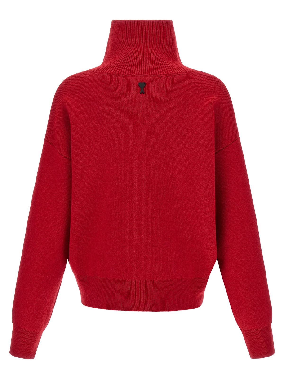 Indulge in the exquisite craftsmanship of the Ami Paris Red Wool Cardigan, a timeless piece that embodies sophistication and elegance for the discerning wardrobe.