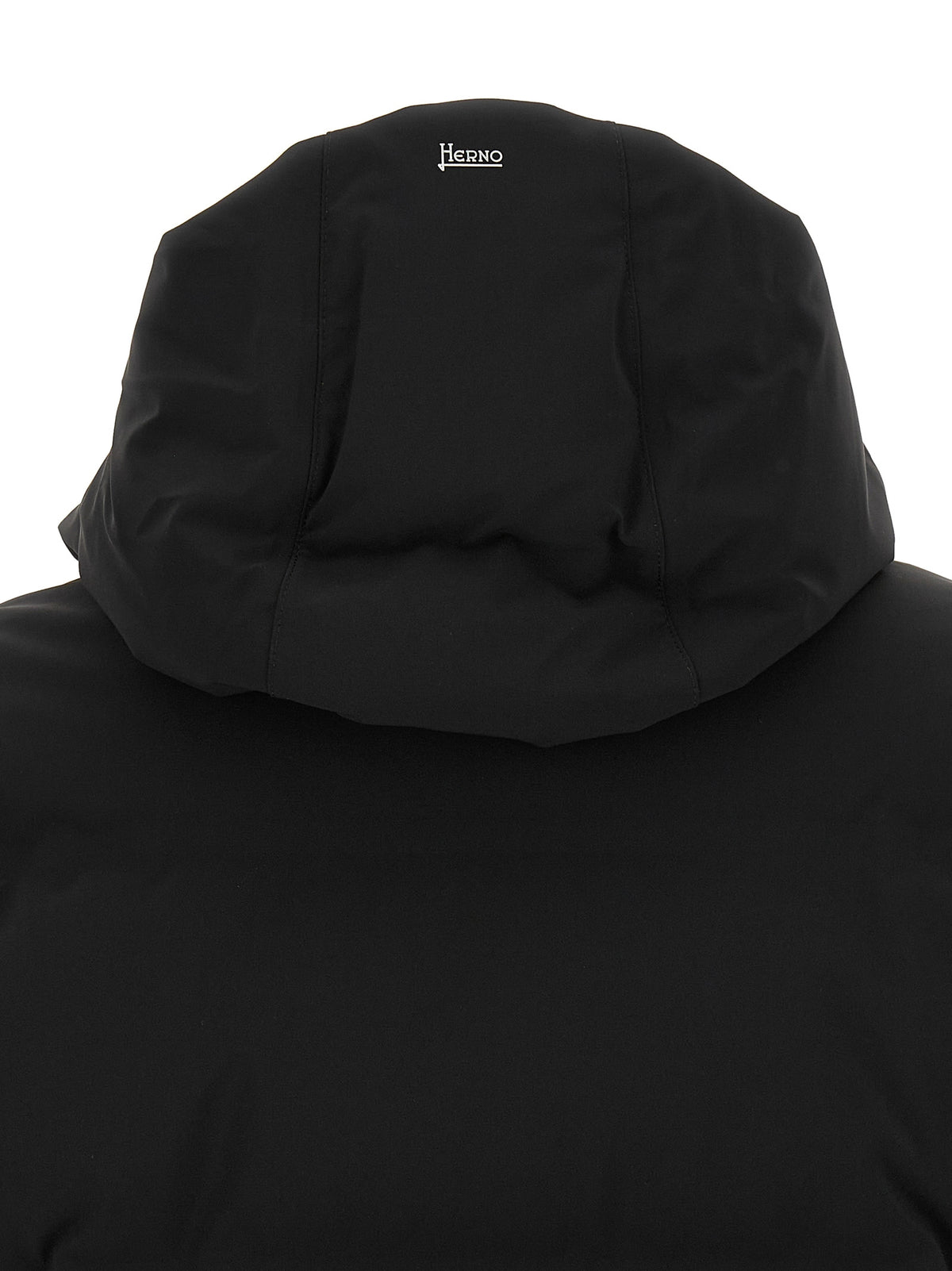 Elevate your outerwear collection with the Herno Black Polyamide Full-Length Jacket, a seamless blend of luxury and innovation, designed for the discerning individual.