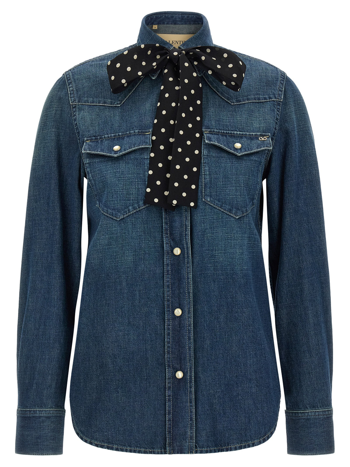 Discover the Valentino Garavani Blue Cotton Blouse, a masterpiece of Italian craftsmanship that redefines luxury with its elegant design and exquisite details.