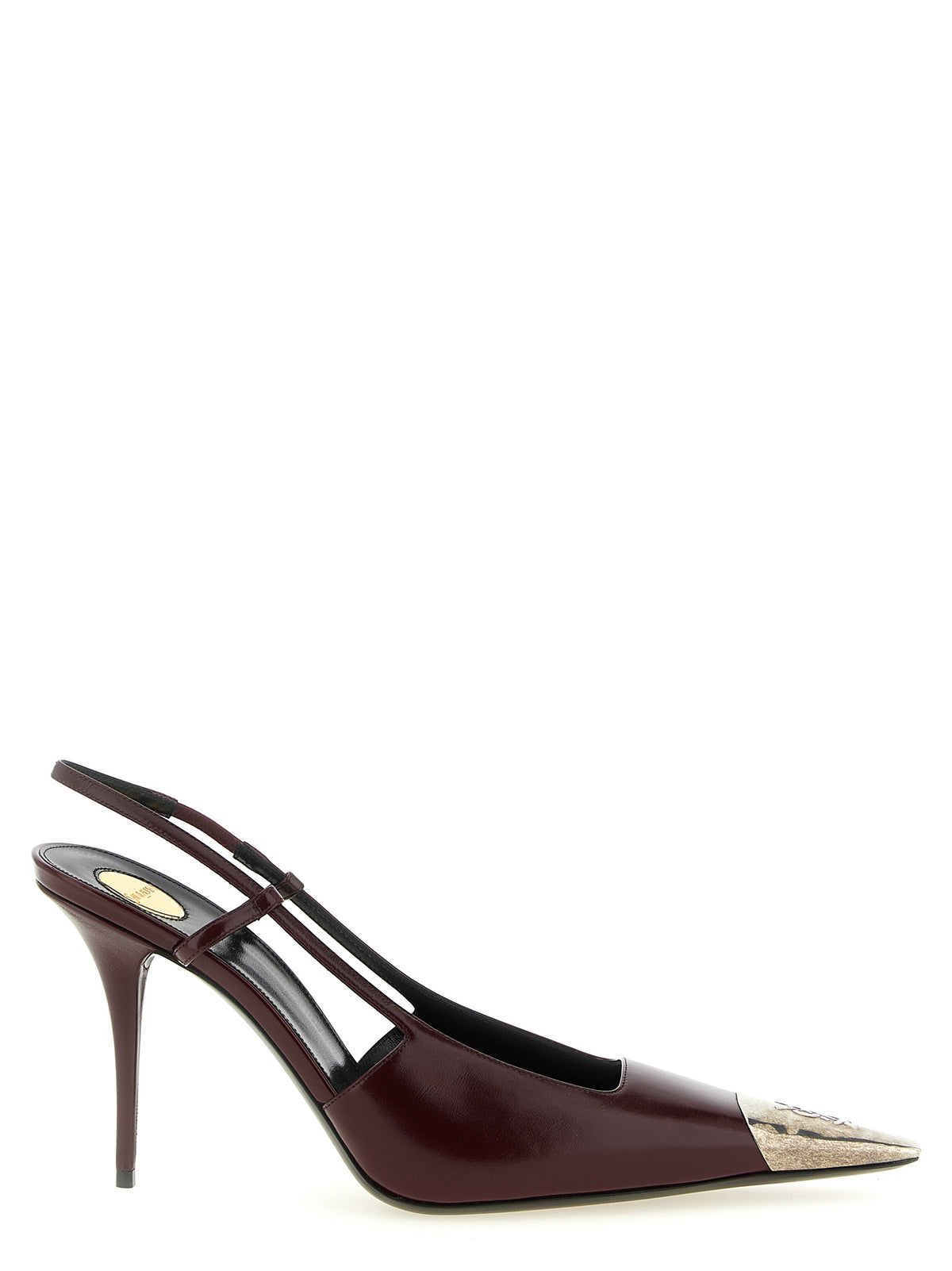 Experience the exquisite allure of Saint Laurent's Bordeaux Lamb Leather High Heel Pumps, where luxurious craftsmanship meets contemporary sophistication for the discerning individual.