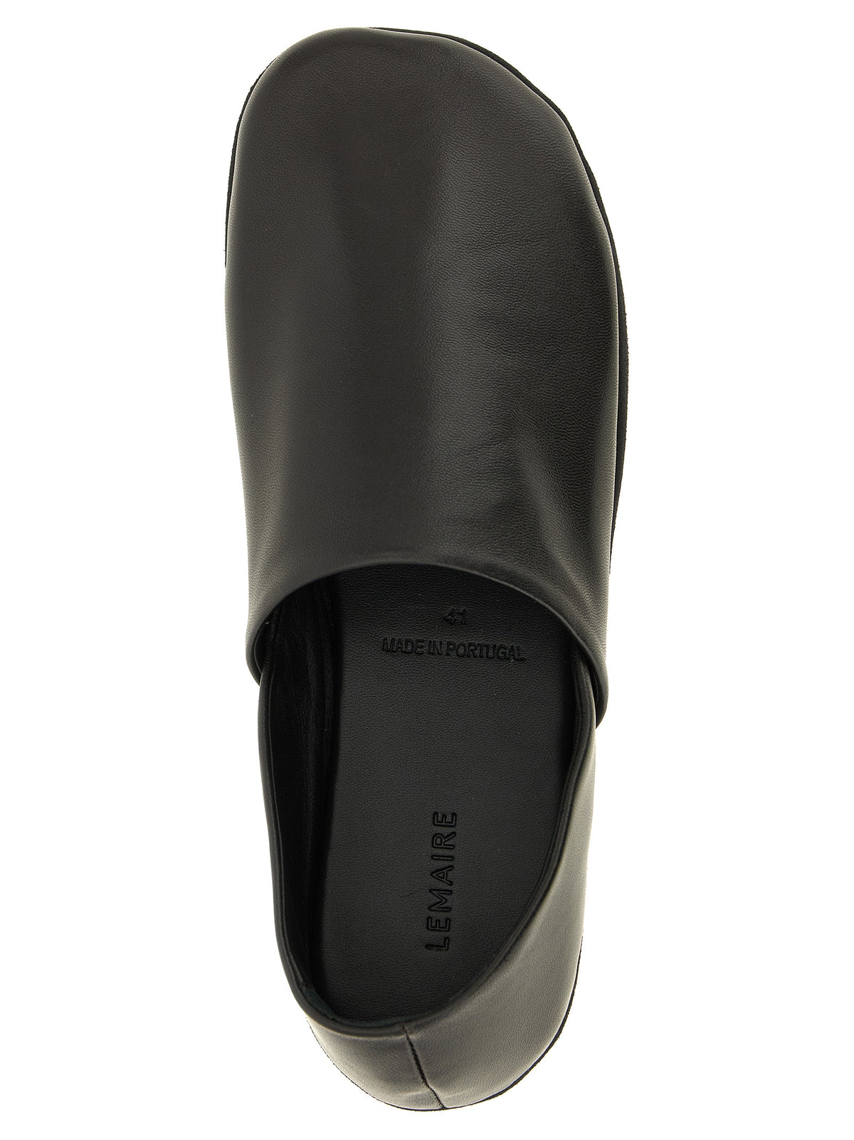 Experience the epitome of elegance with Lemaire's Black Lamb Leather Slip-On Loafers, crafted from premium materials for unparalleled sophistication and comfort.