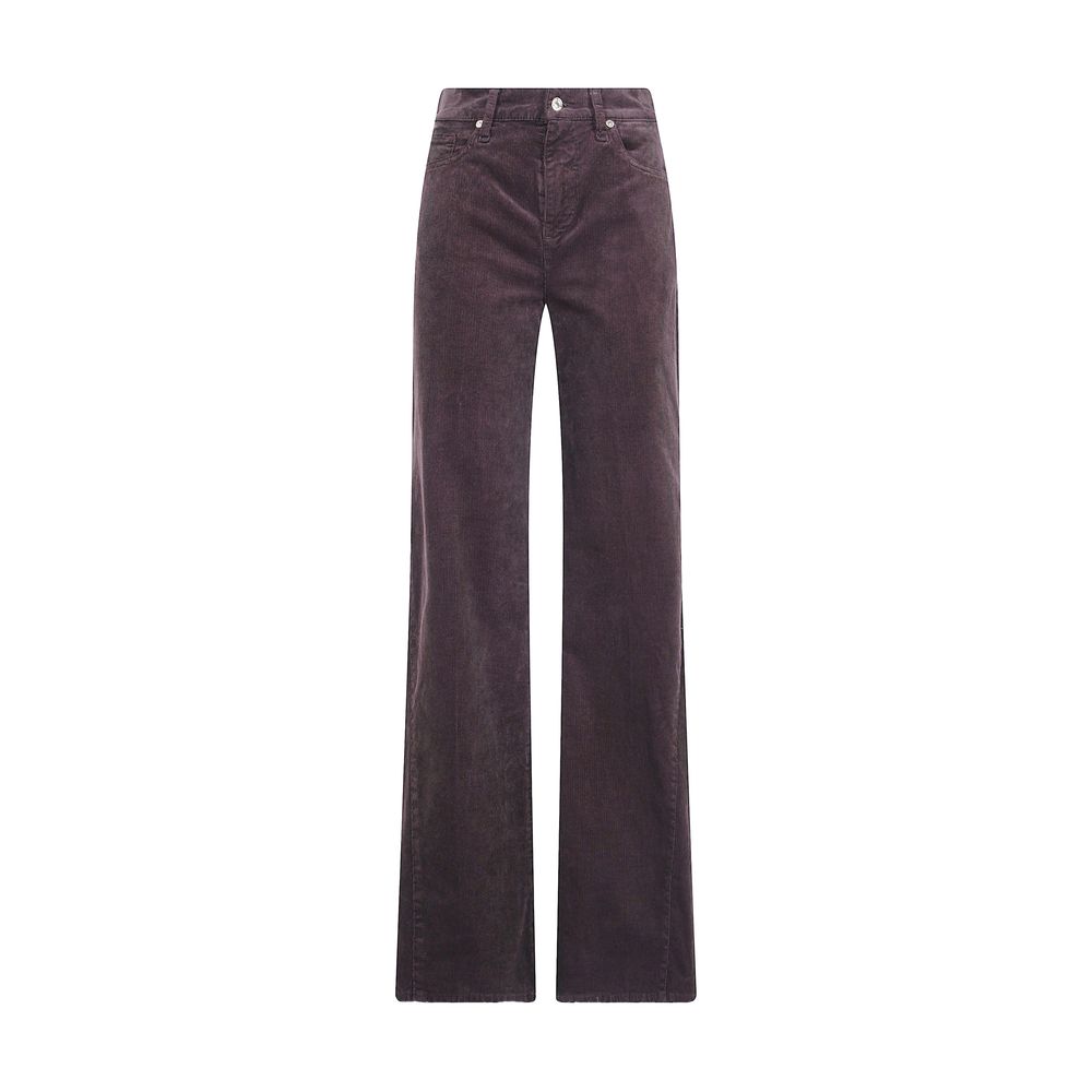 7FOR Brown Wide-Leg Casual Pants - Timeless Luxury Redefined