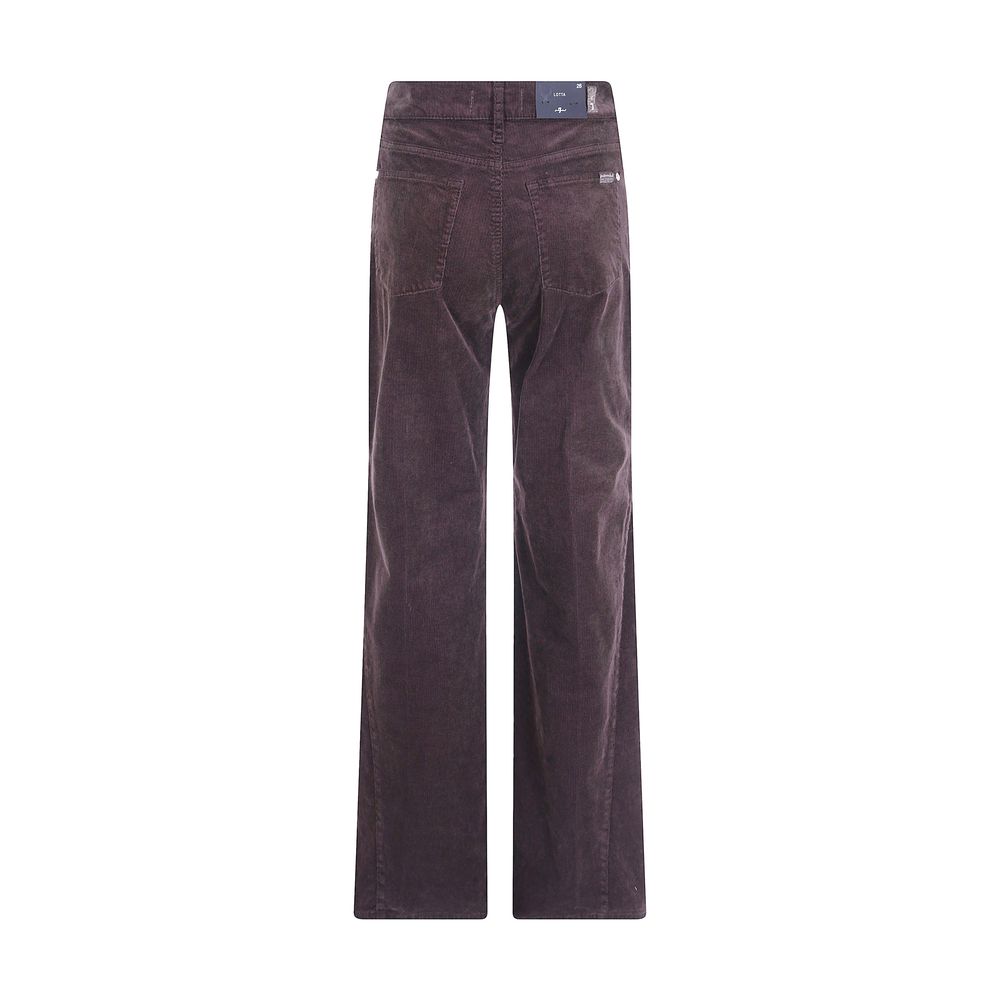 7FOR Brown Wide-Leg Casual Pants - Timeless Luxury Redefined