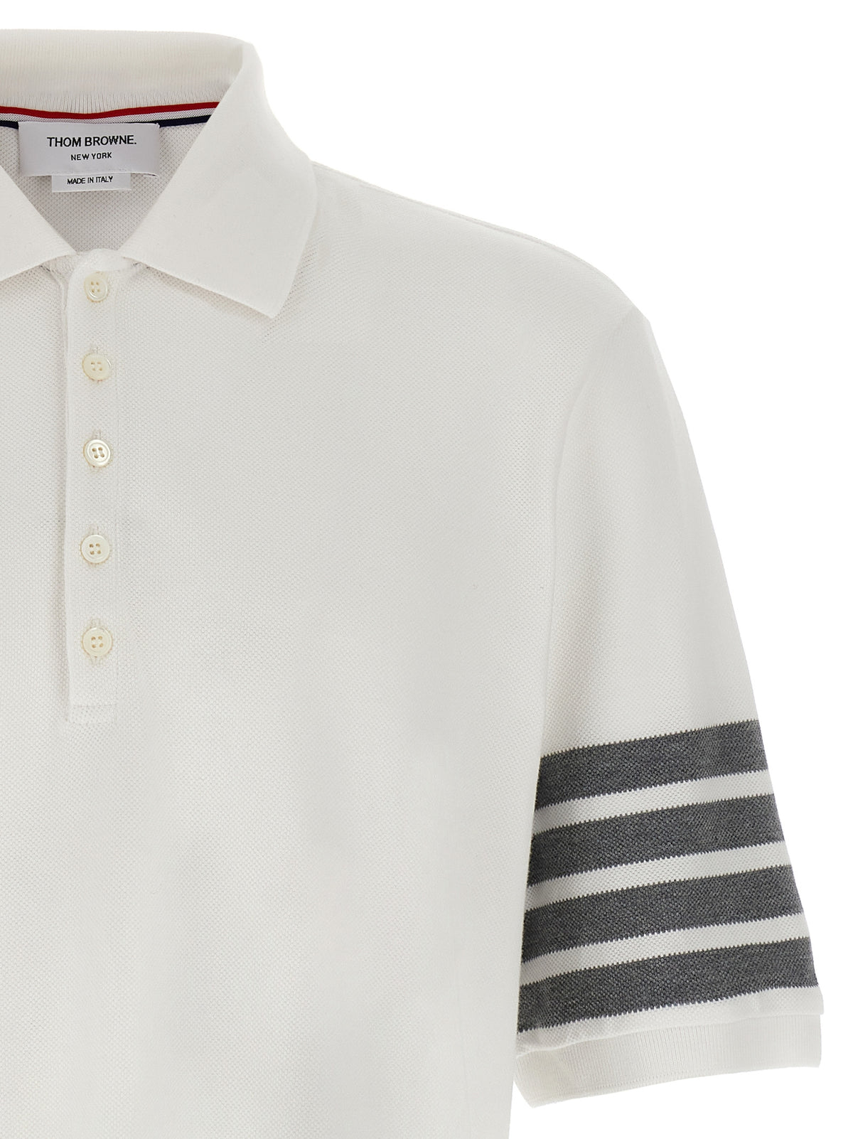 Thom Browne White Cotton Polo Shirt - Timeless Luxury Redefined