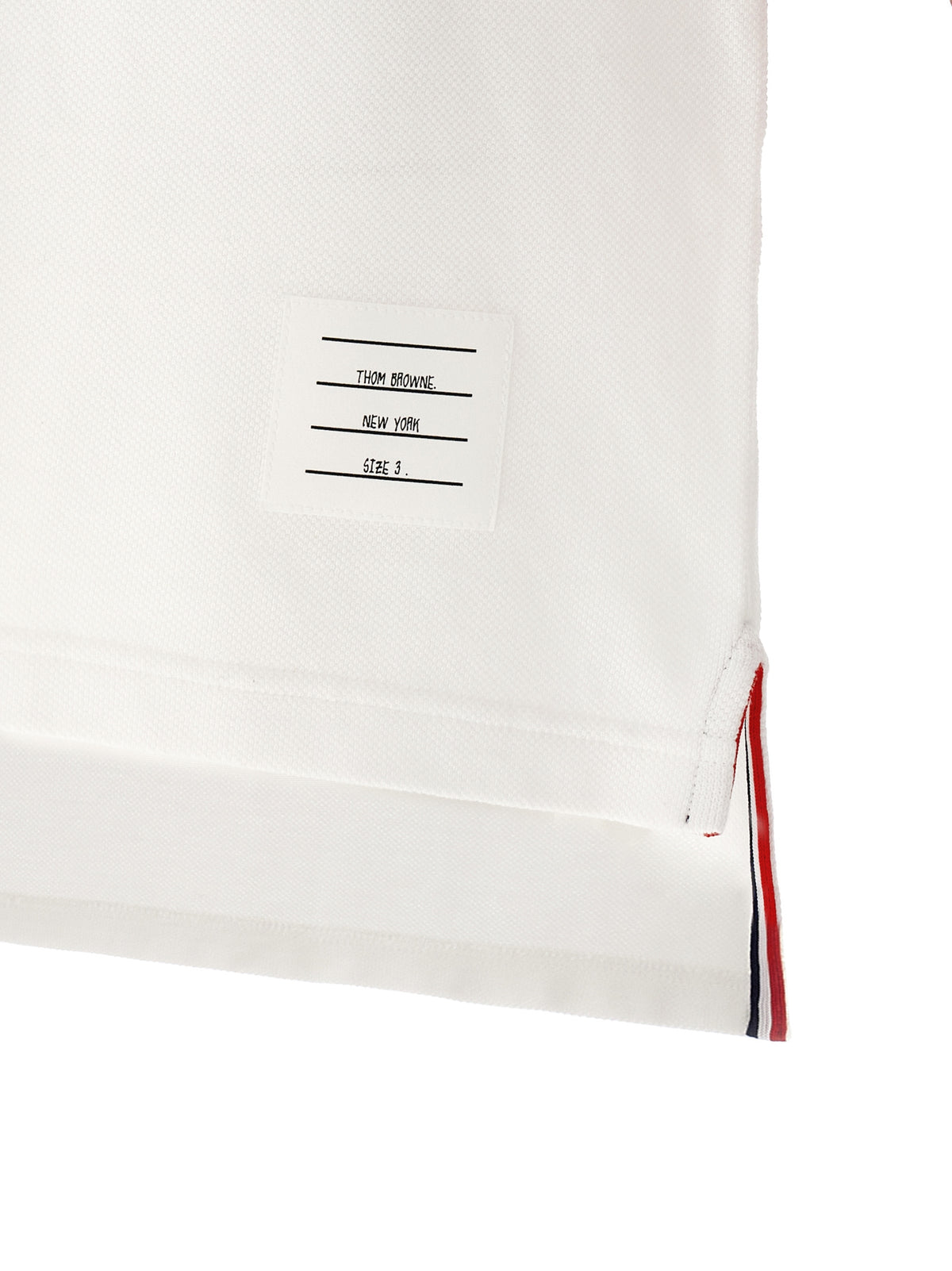 Thom Browne White Cotton Polo Shirt - Elevated Luxury Style