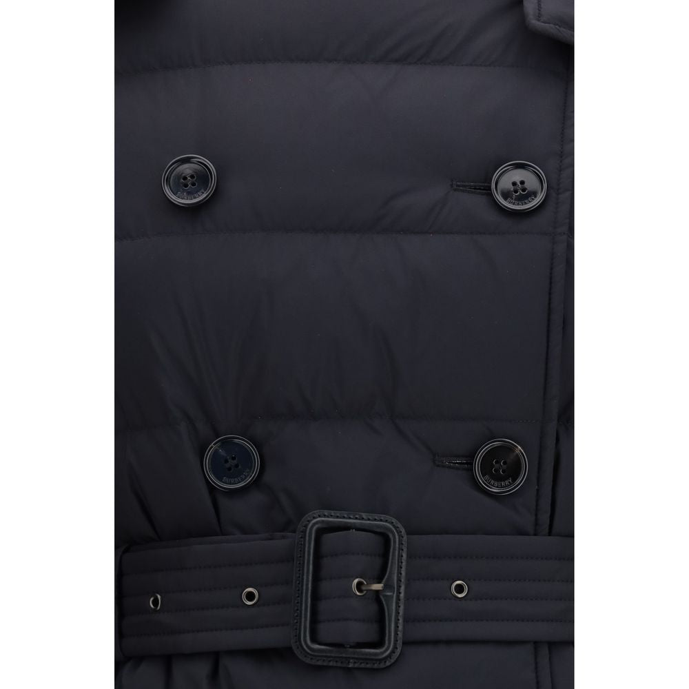 Indulge in the exquisite Burberry Black Polyamide Coat, a fusion of luxurious craftsmanship and timeless elegance, perfect for those who embody sophistication and style.