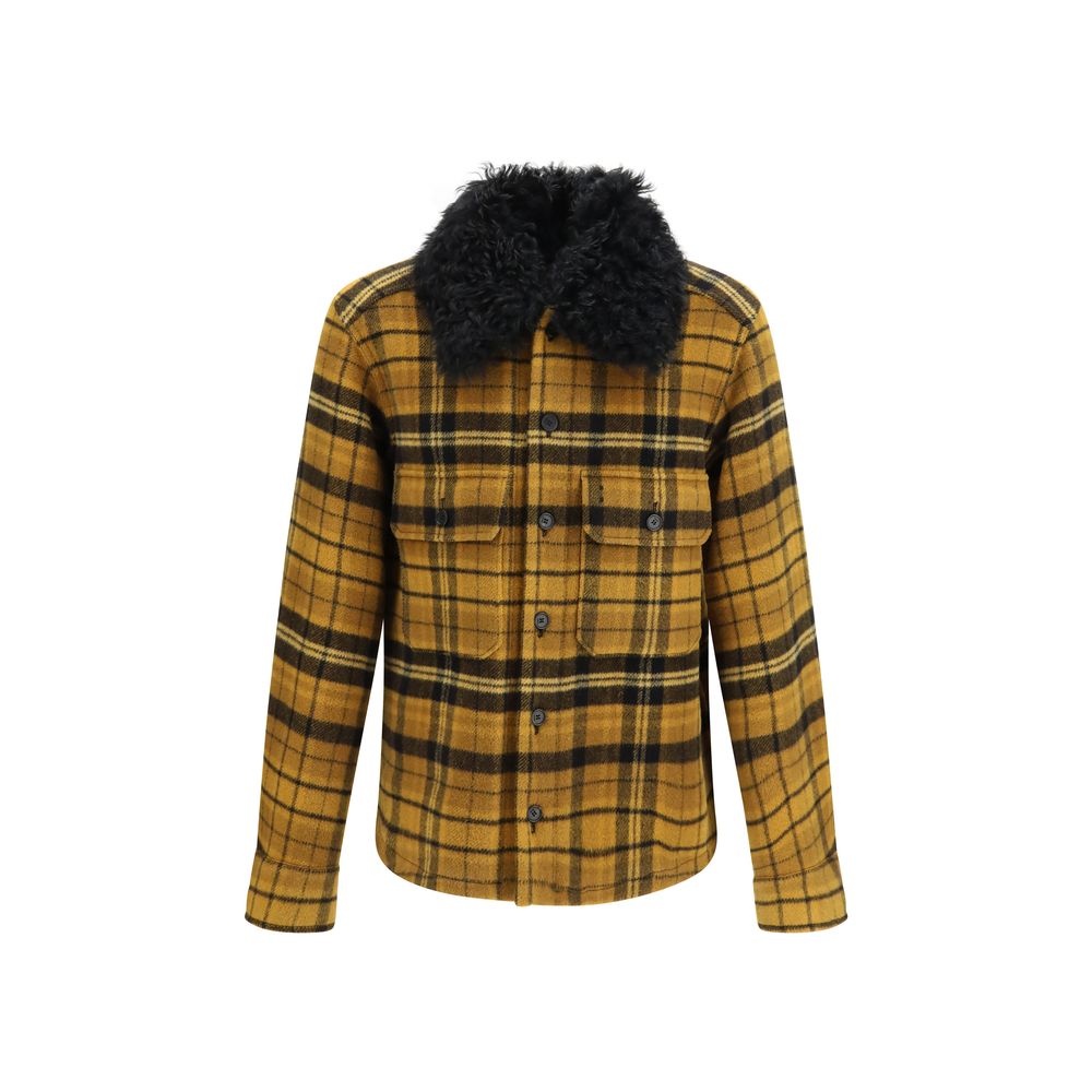 Experience the exquisite Fendi Multicolor Wool Oves Aries Full-Length Jacket, crafted in Italy from premium fleece wool and lama, embodying timeless elegance and luxurious versatility.