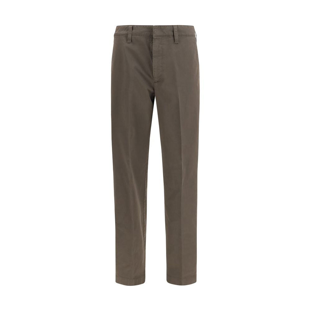 Prada Brown Cotton Cargo Pants - Luxury Tailoring Redefined