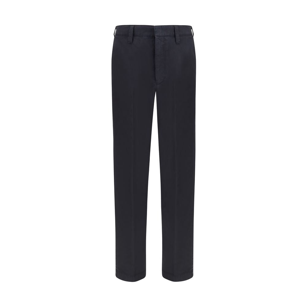 Prada Blue Cotton Casual Pants - Timeless Luxury Tailoring