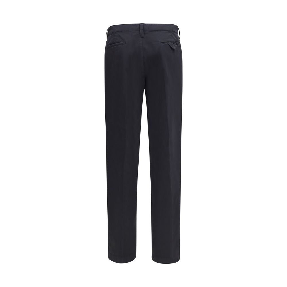 Prada Blue Cotton Casual Pants - Timeless Luxury Tailoring