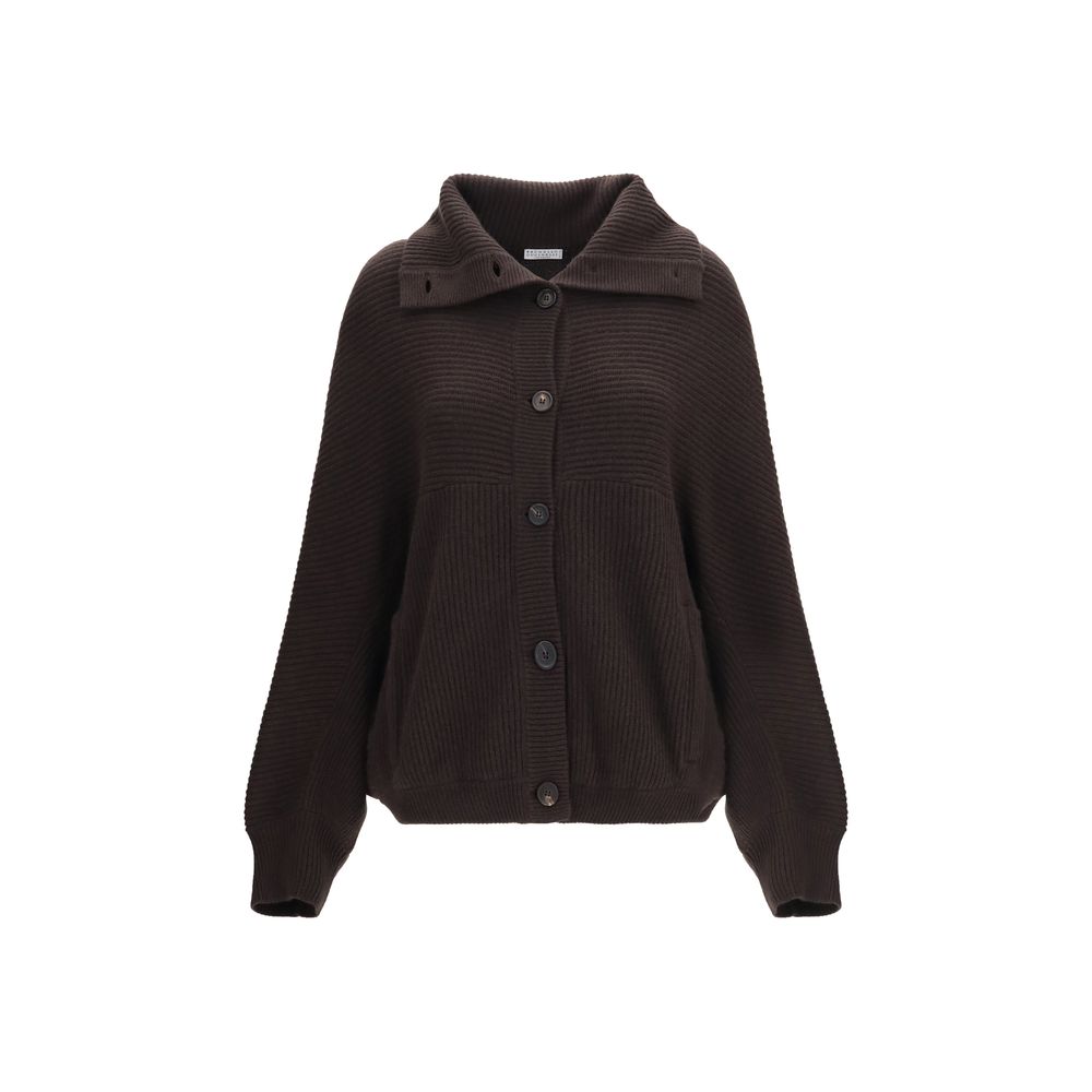 Brunello Cucinelli Brown Cashmere Cardigan - Timeless Luxury