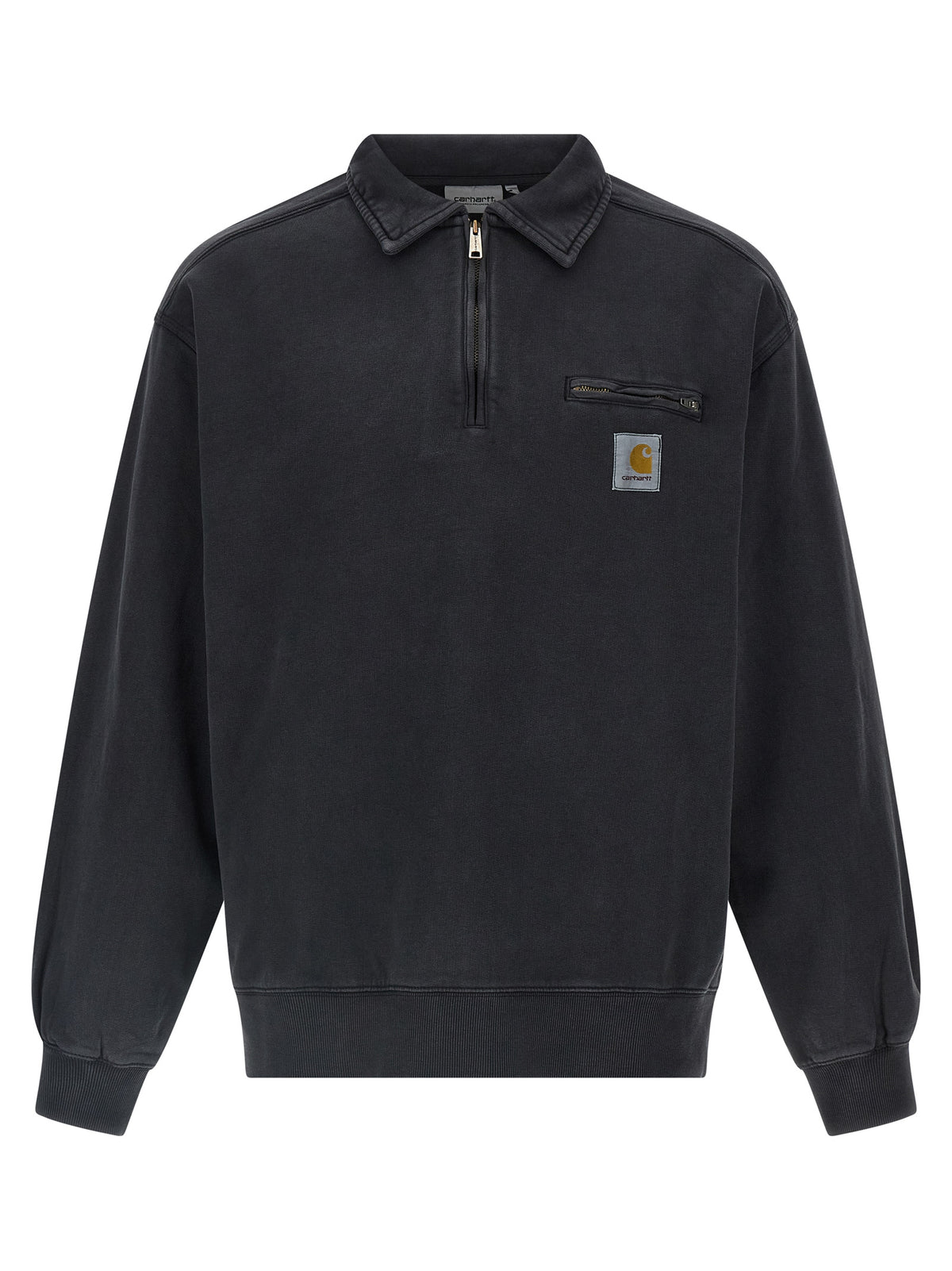 Discover the Carhartt WIP Black Cotton Sweatshirt, where bold design meets luxurious comfort, crafted from premium brushed cotton for an effortlessly chic look.