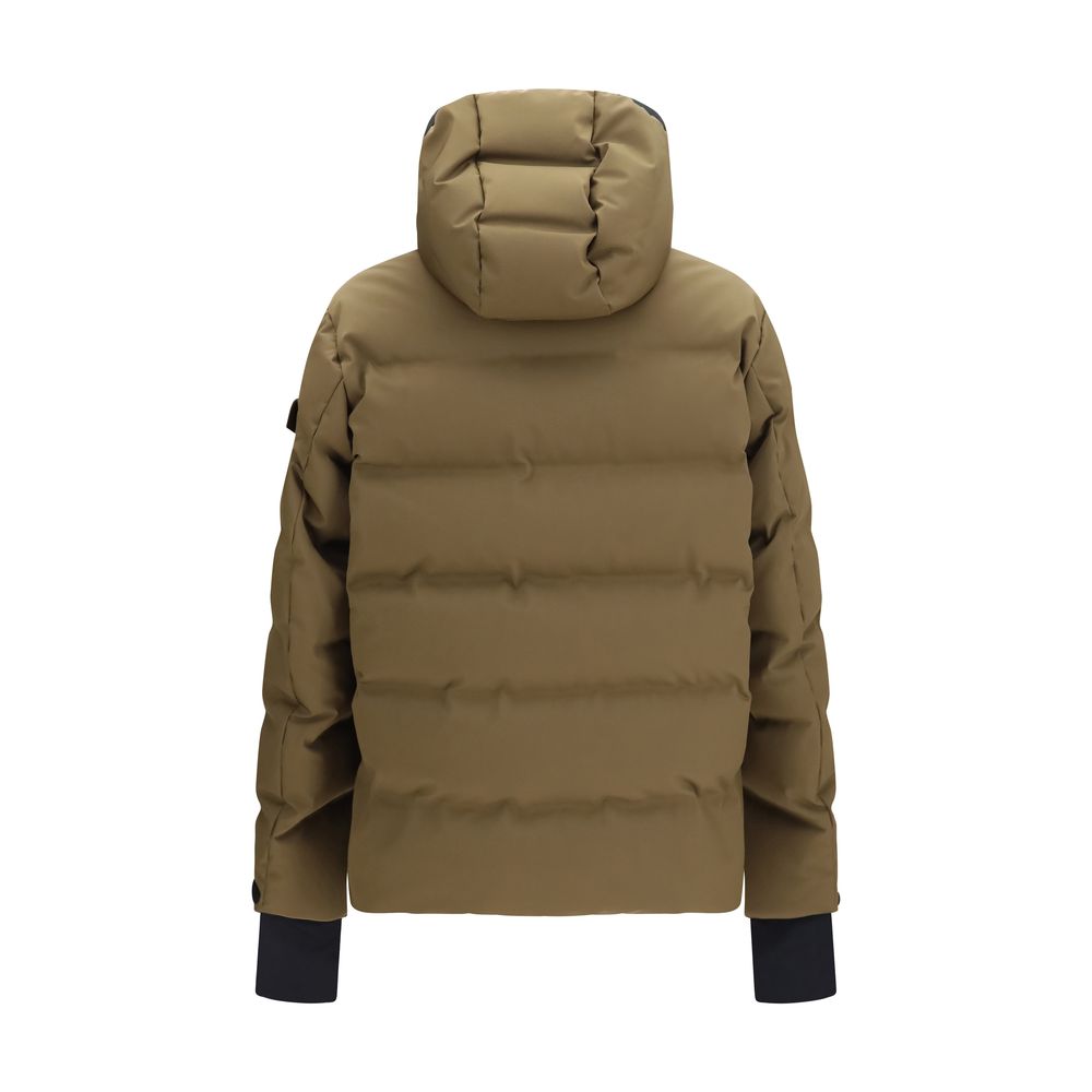 Indulge in the Moncler Grenoble Brown Goose Down Full-Length Jacket, a masterpiece of technical elegance designed for the discerning adventurer, offering unparalleled warmth and sophistication on the slopes.