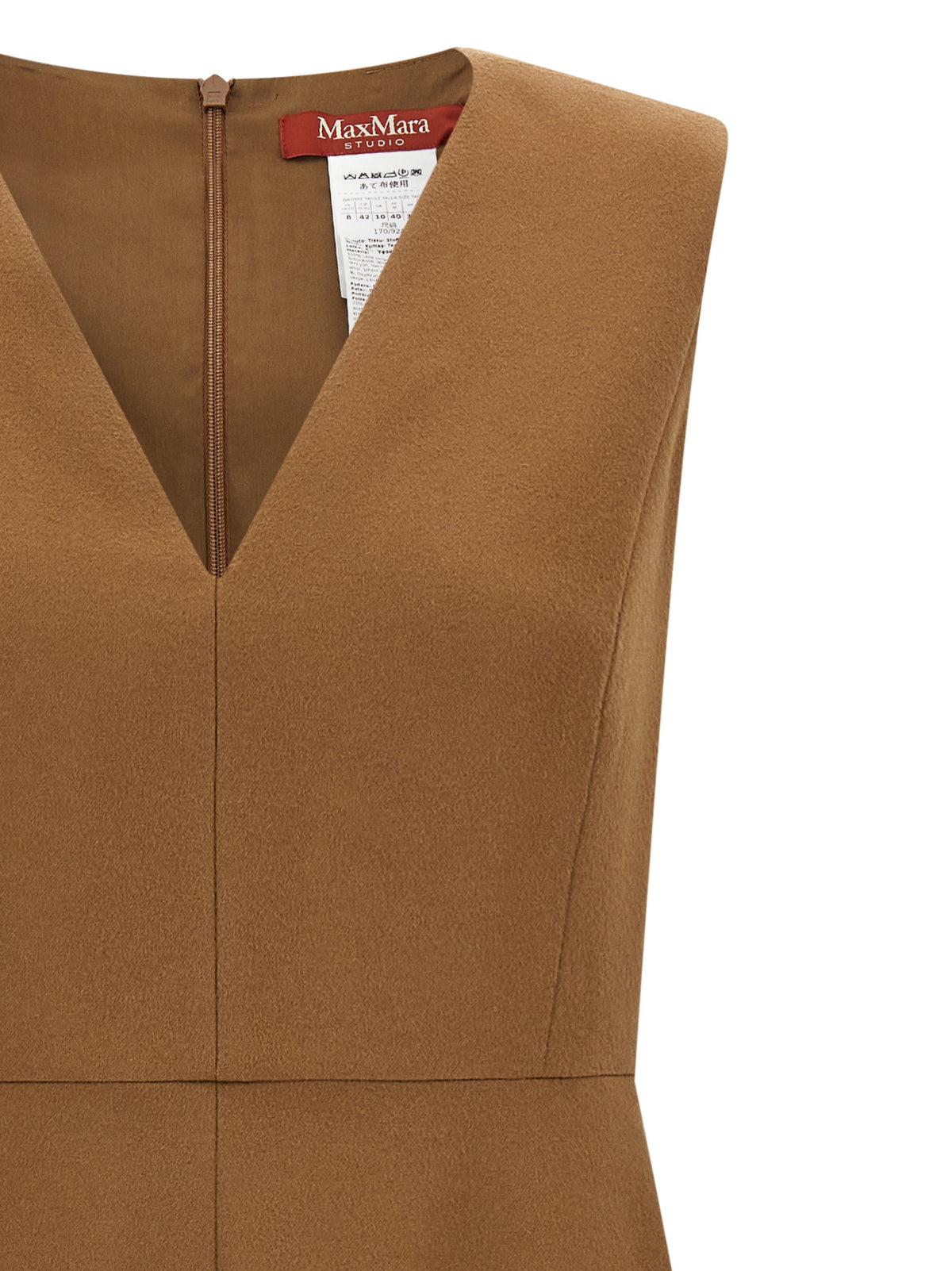 Max Mara Brown Wool Midi Dress - Timeless Elegance Redefined