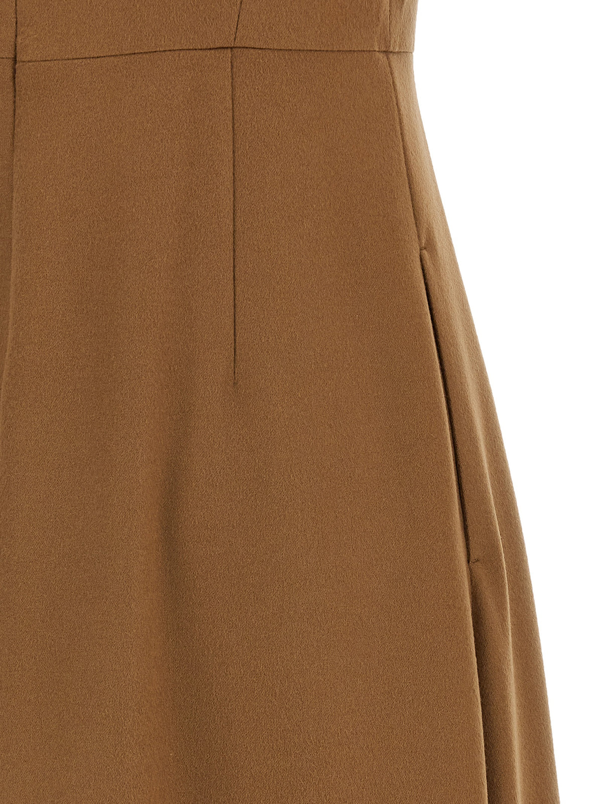 Max Mara Curva Midi Dress - Luxurious Brown Wool Elegance