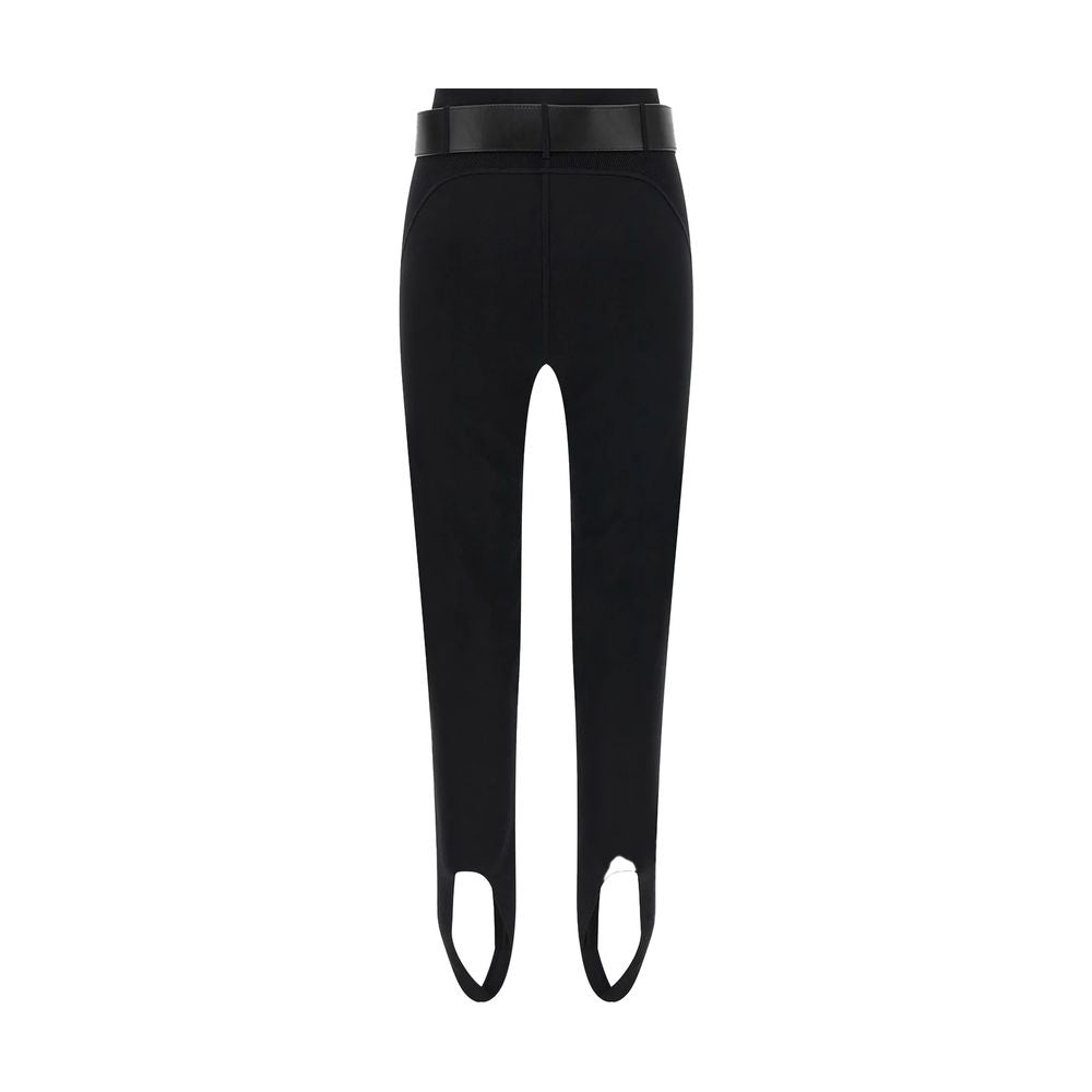 Self-Portrait Black Viscose Athletic Pants - Luxury Activewear Elegance