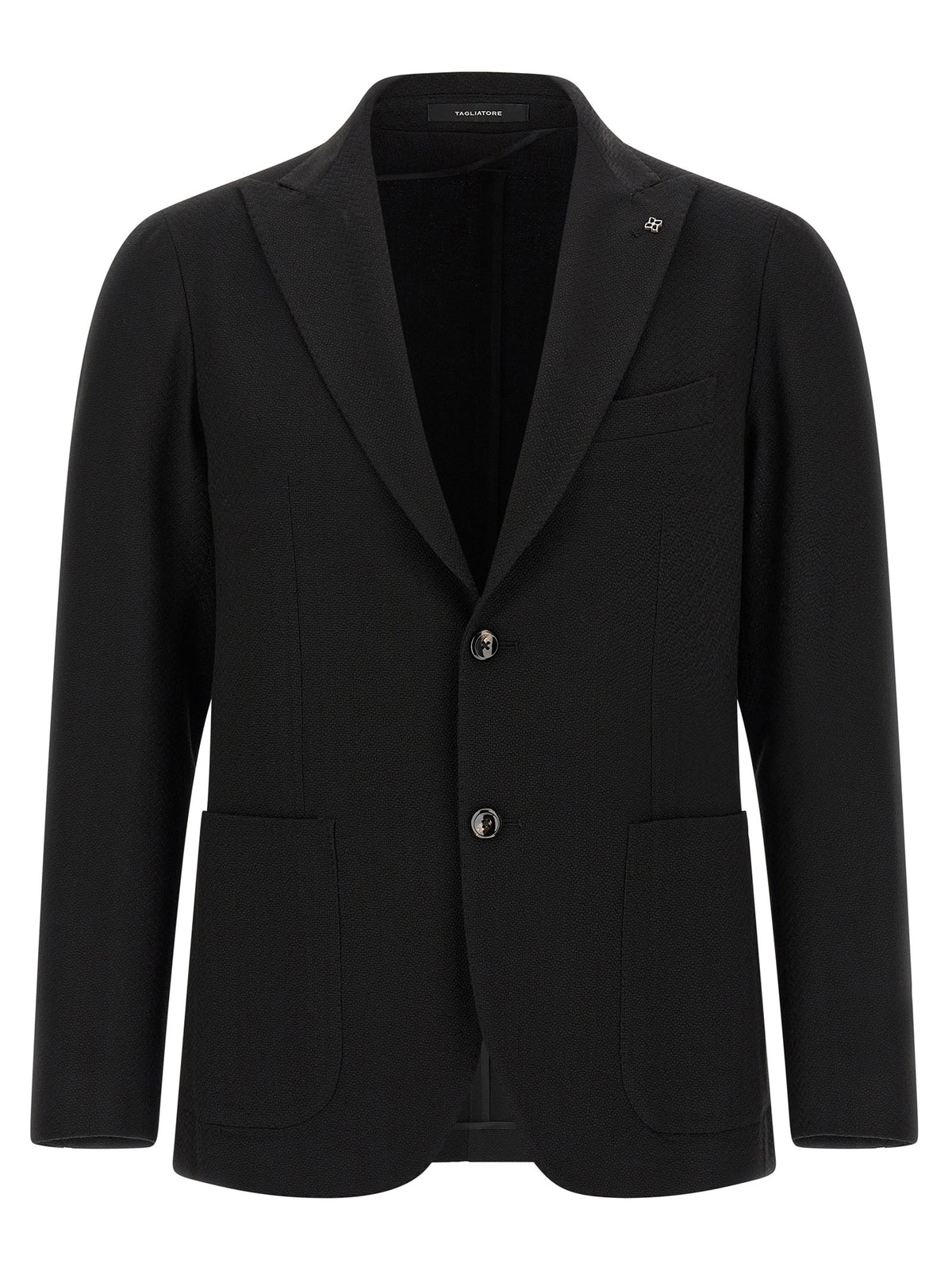 Tagliatore Black Virgin Wool Blazer - Timeless Luxury Elegance