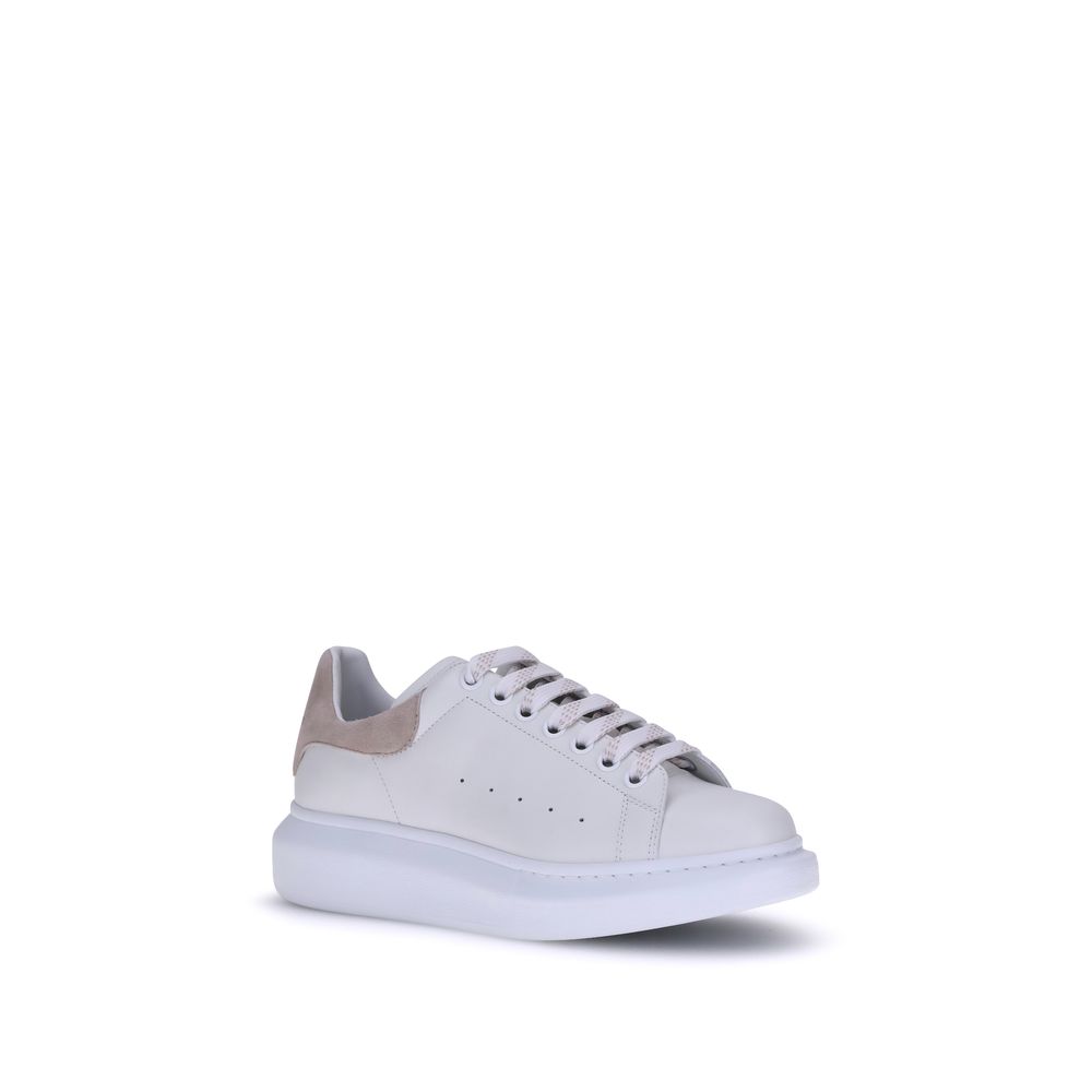 Alexander McQueen White Calf Leather Platform Sneakers - Luxury Redefined