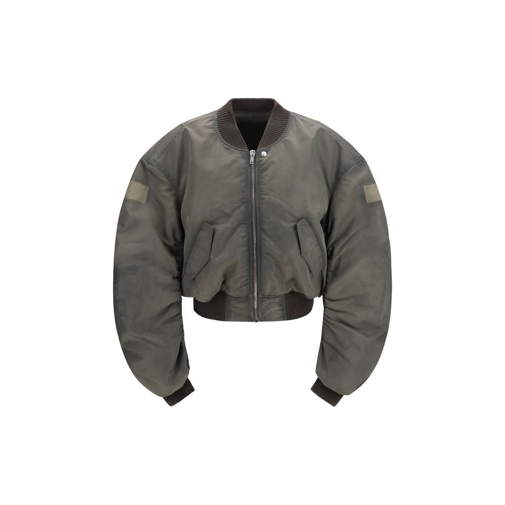 Elevate your style with the Rick Owens Gray Nylon Bomber, a luxurious blend of exquisite craftsmanship and contemporary design, perfect for the discerning individual.