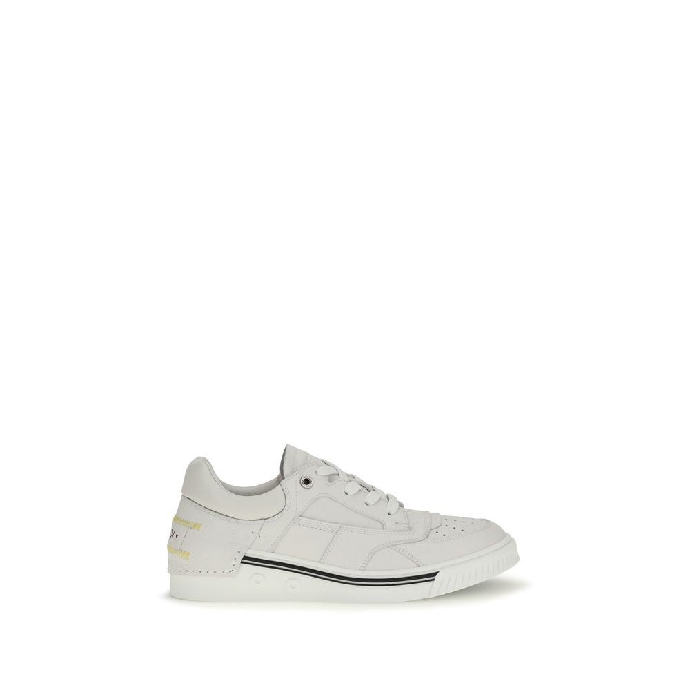 Fendi White Calf Leather Low Top Sneakers - Luxury Redefined
