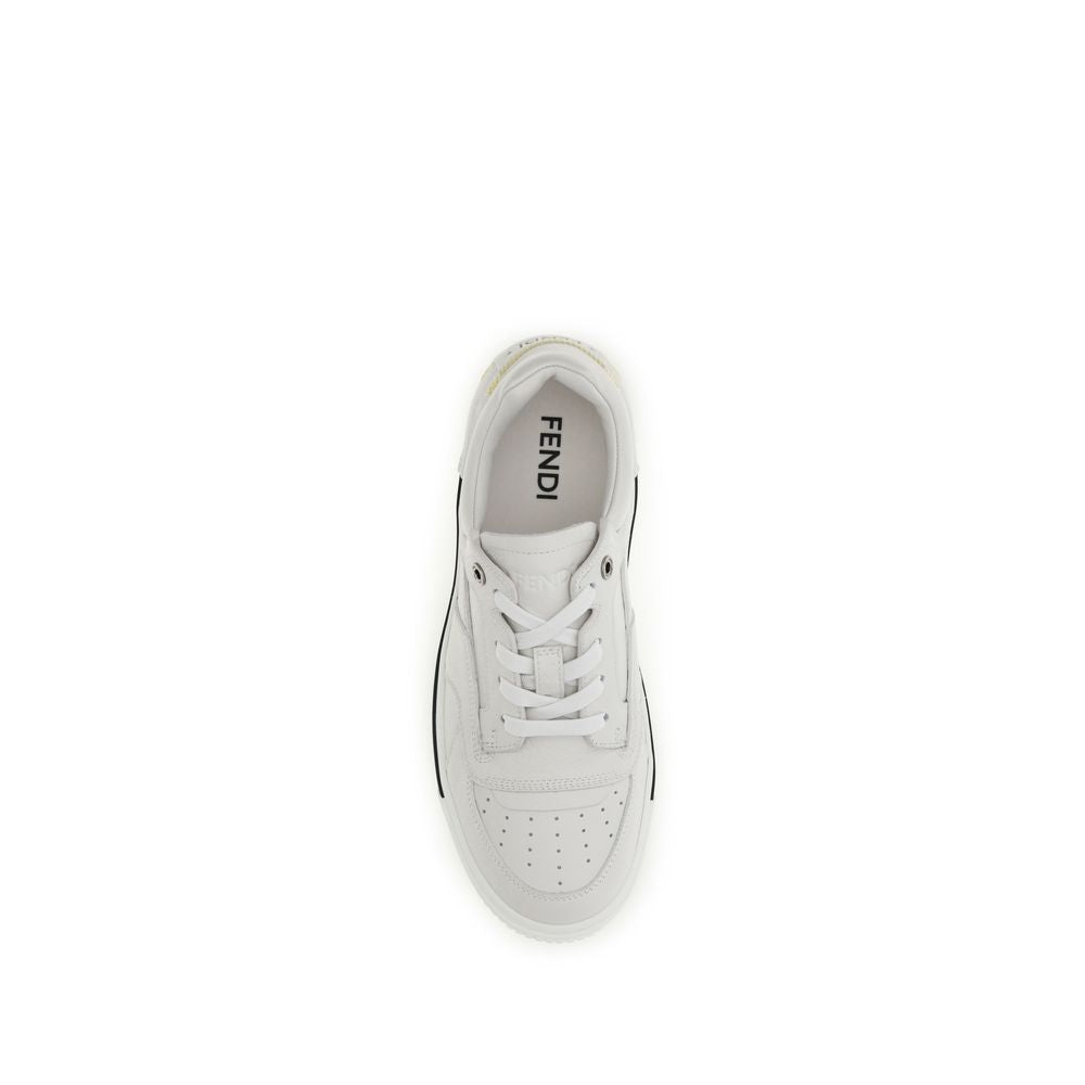 Fendi White Calf Leather Sneakers - Elevate Your Luxe Style