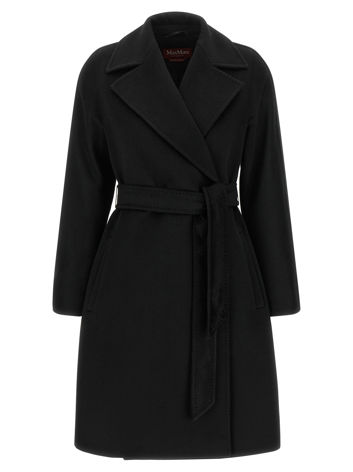 Experience the exquisite craftsmanship of the Max Mara Ravenna coat, a timeless black wool masterpiece that elevates your wardrobe with unparalleled elegance.