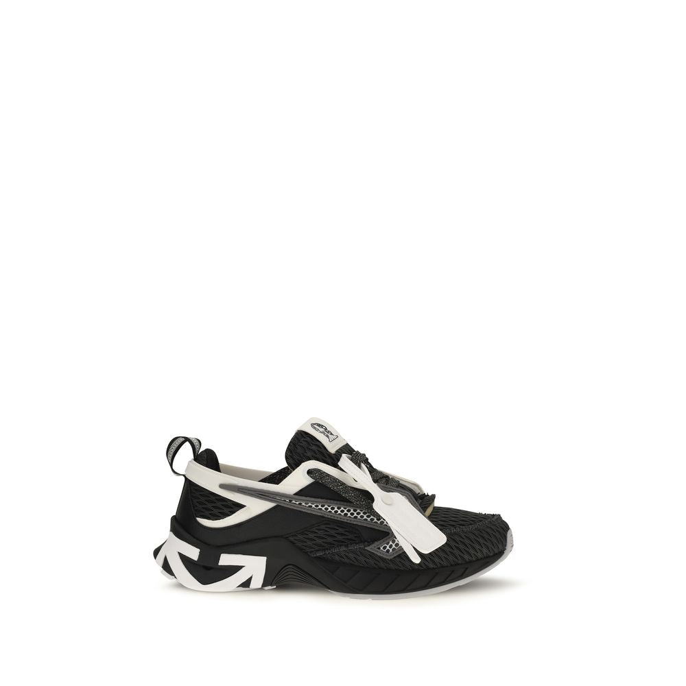 Experience the allure of Off-White Black Polyester Athletic Sneakers, where exquisite craftsmanship meets timeless elegance, perfect for the discerning individual.