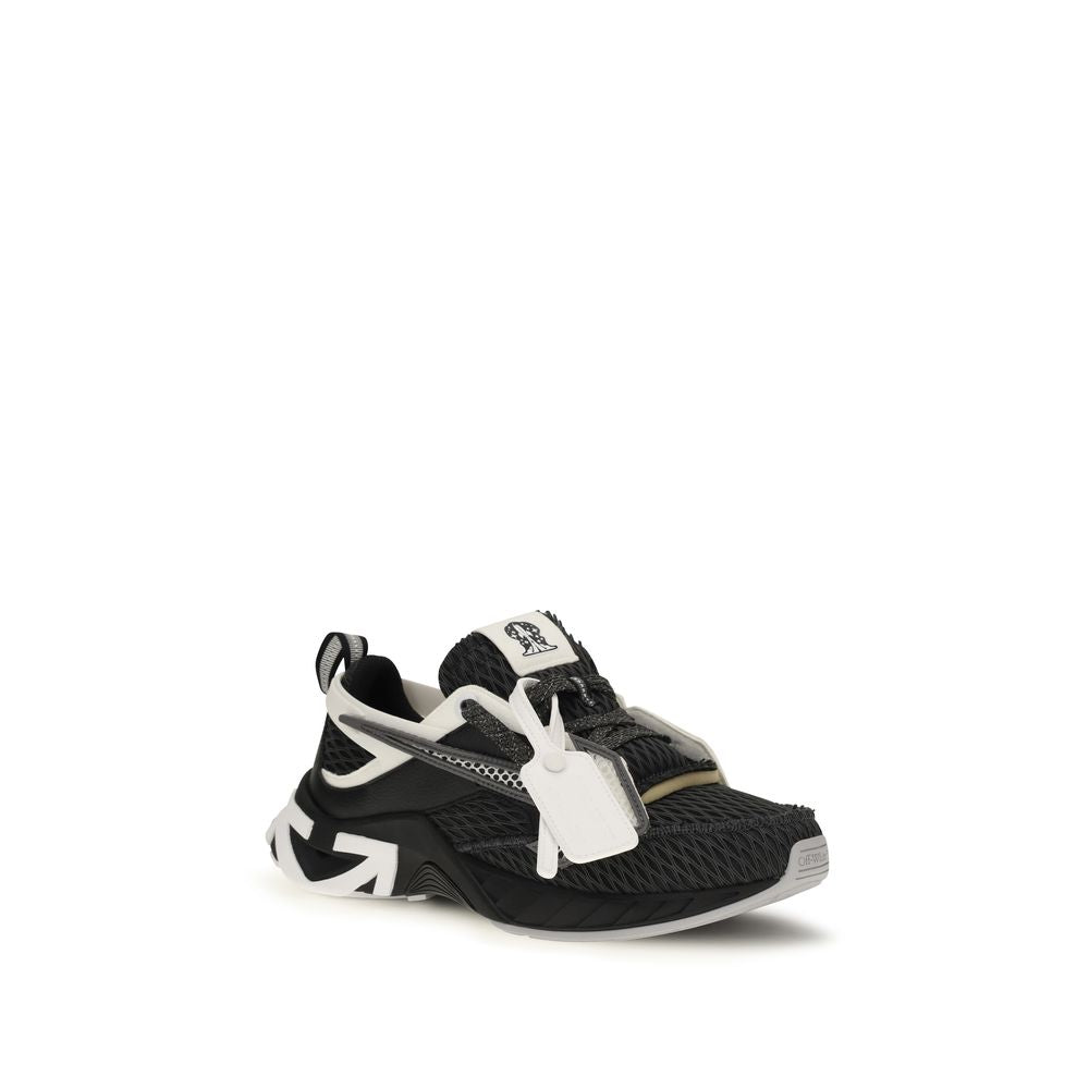 Indulge in the Off-White Black Polyester Athletic Sneakers, where exquisite craftsmanship meets modern elegance, perfect for the discerning individual seeking luxury in every step.