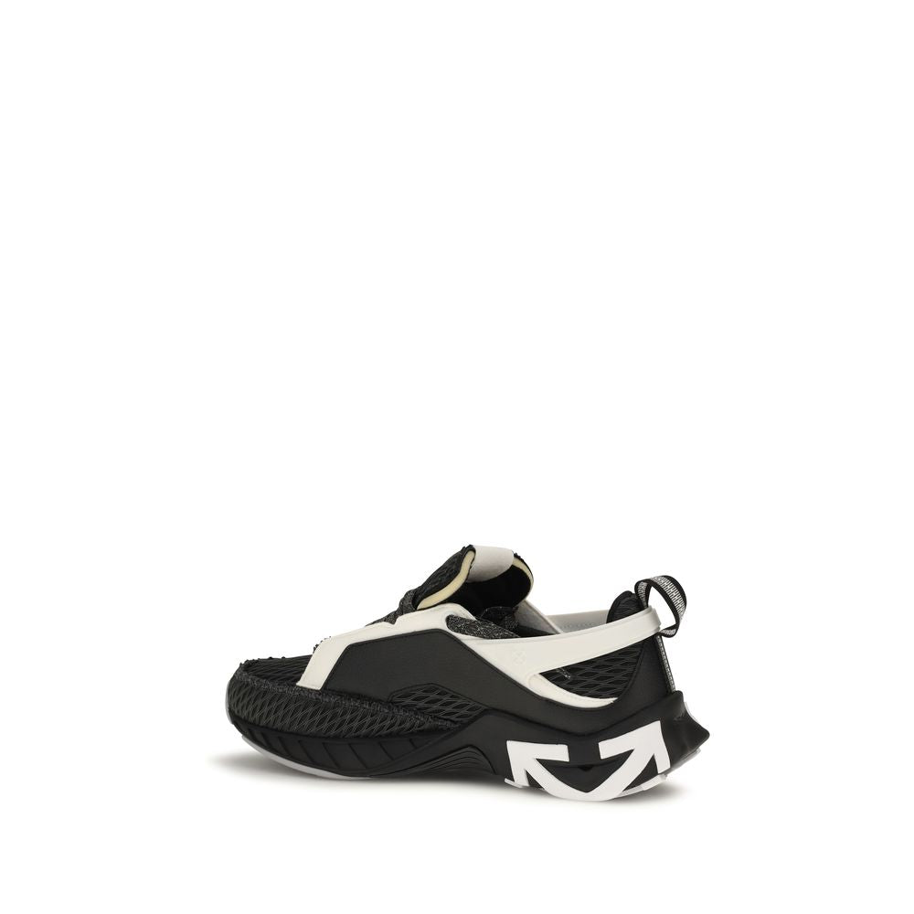 Step into the realm of luxury with Off-White Black Polyester Athletic Sneakers, where exquisite craftsmanship meets timeless elegance for the discerning individual.