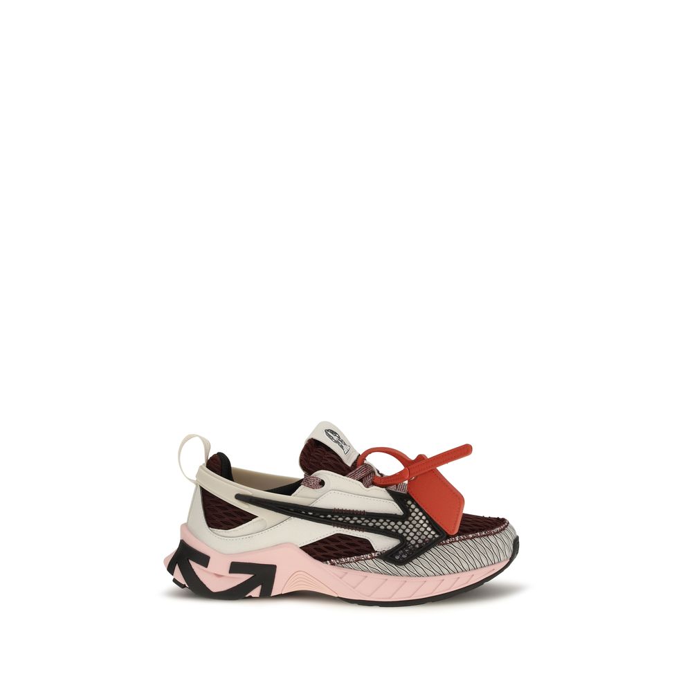Off-White Multicolor Polyester Athletic Sneakers
