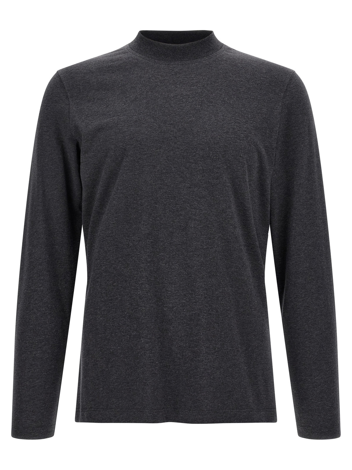 Elevate your style with the Brunello Cucinelli Gray Cotton T-Shirt, a masterpiece of minimalistic elegance crafted from pure cotton for timeless sophistication.