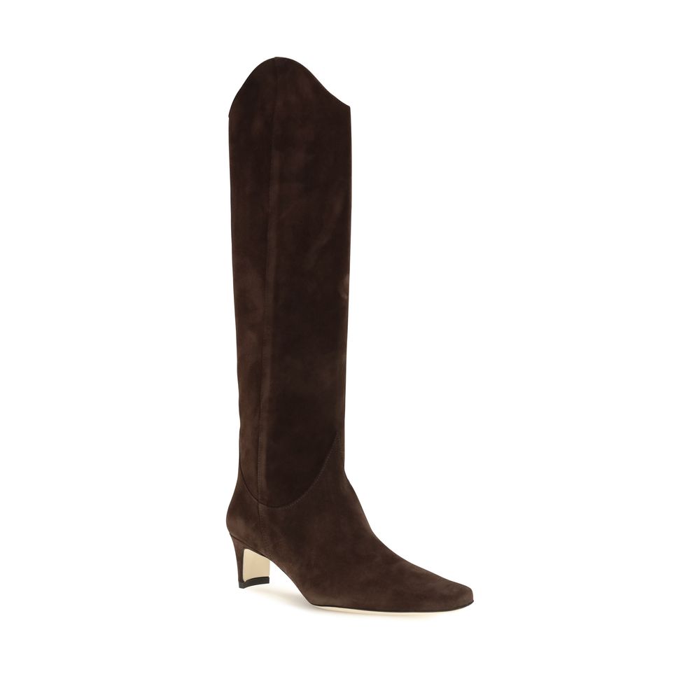 Staud Brown Calf Leather High Heel Boots - Timeless Elegance