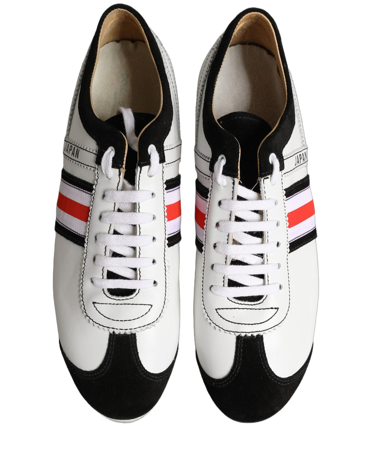 Dolce & Gabbana White Leather Japan Low Top Sneakers - Luxury Footwear
